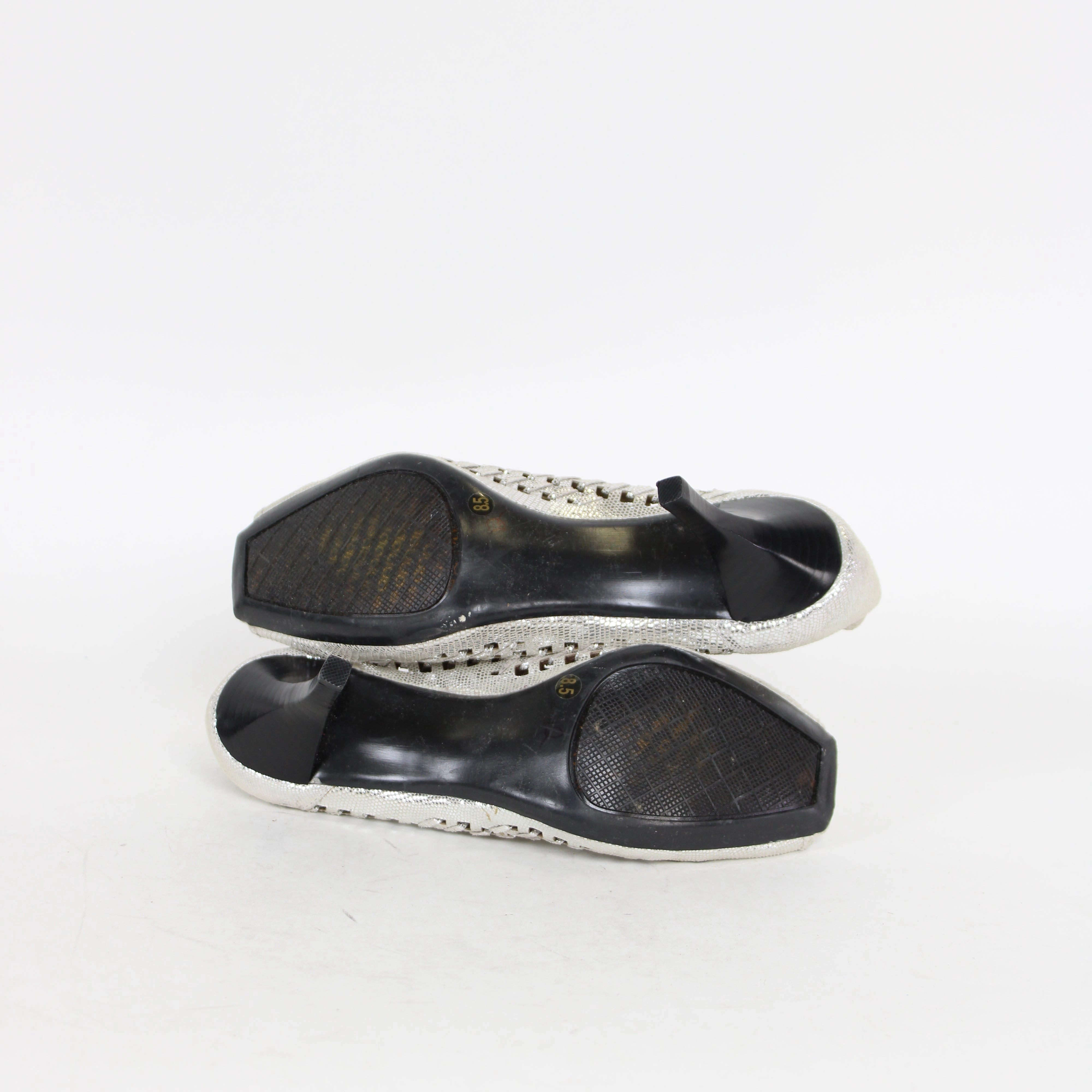 Different Types Of High Heels Shoes Annabelle Silver Peep Toe Heels