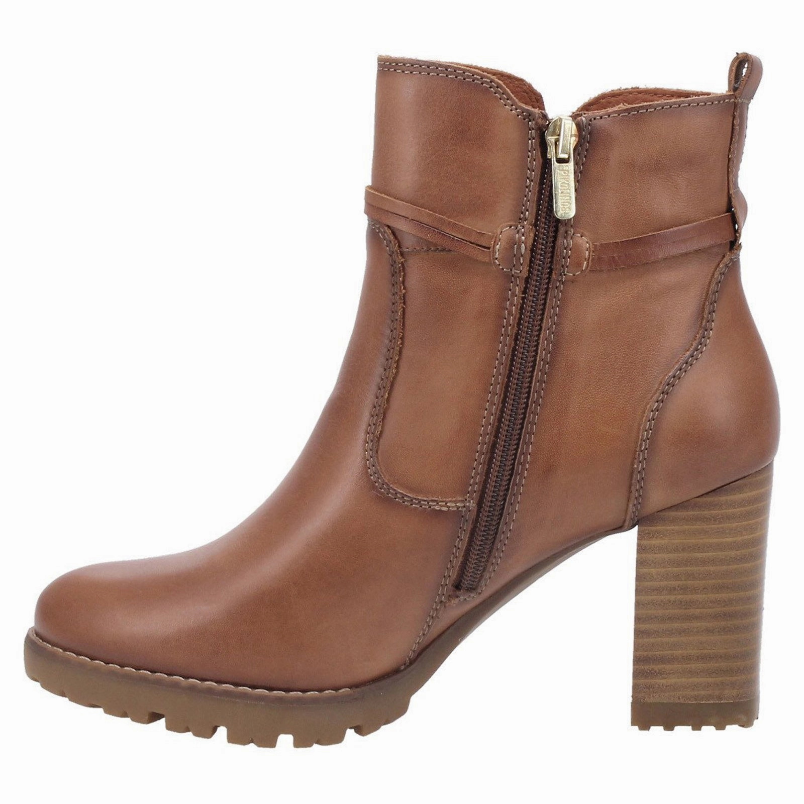 Schwarze Ankle Boots Pikolinos Connelly W7M-8542 Leather Women's Ankle Brandy Boots