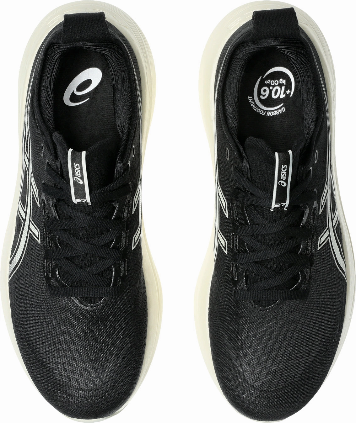 Asics 19 Running Shoes Asics Gel Nimbus 27 WIDE FIT Mens Running Shoes - Black