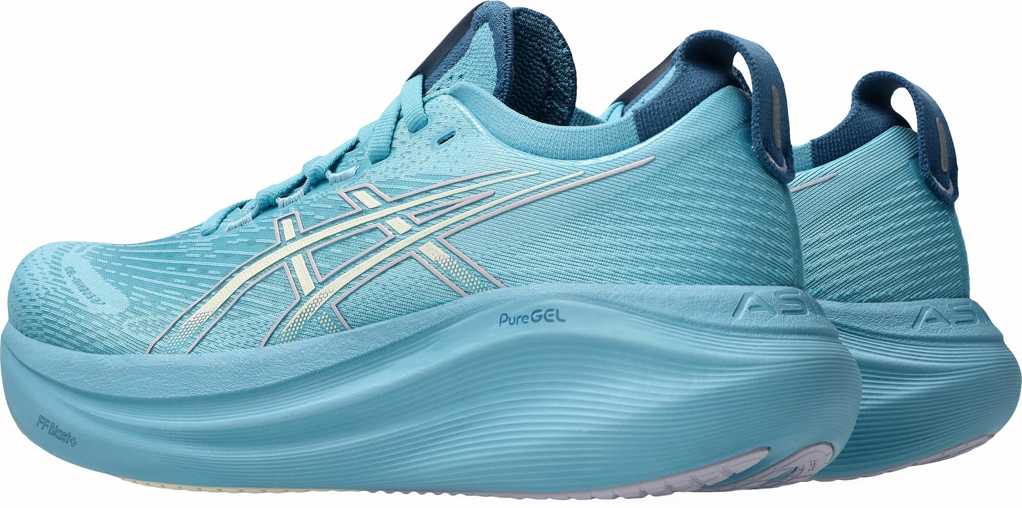 Asics Gel Nimbus 27 Womens Running Shoes - Blue Classic Asics Wrestling Shoes