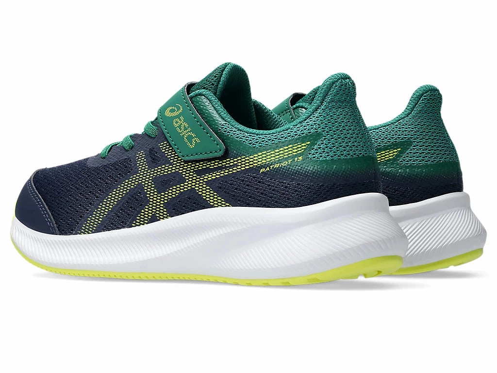 Asics Gt-2000 14 Running Shoes Asics Kid's Patriot 13 Hook N' Loop Midnight/Citron Running Shoes