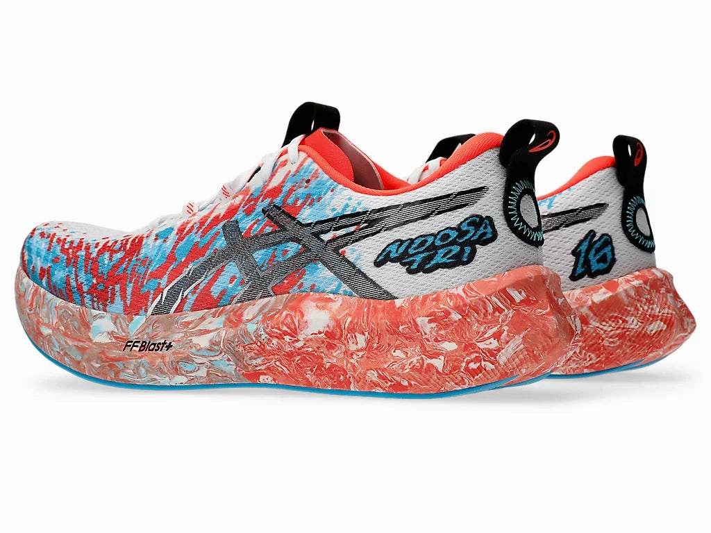 Asics 10k Shoes Asics Mens Noosa Tri 16- White/Sunrise Red (1011B872-100)