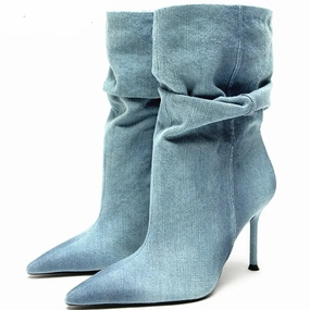 Avant Denim Stilettos Heel Booties