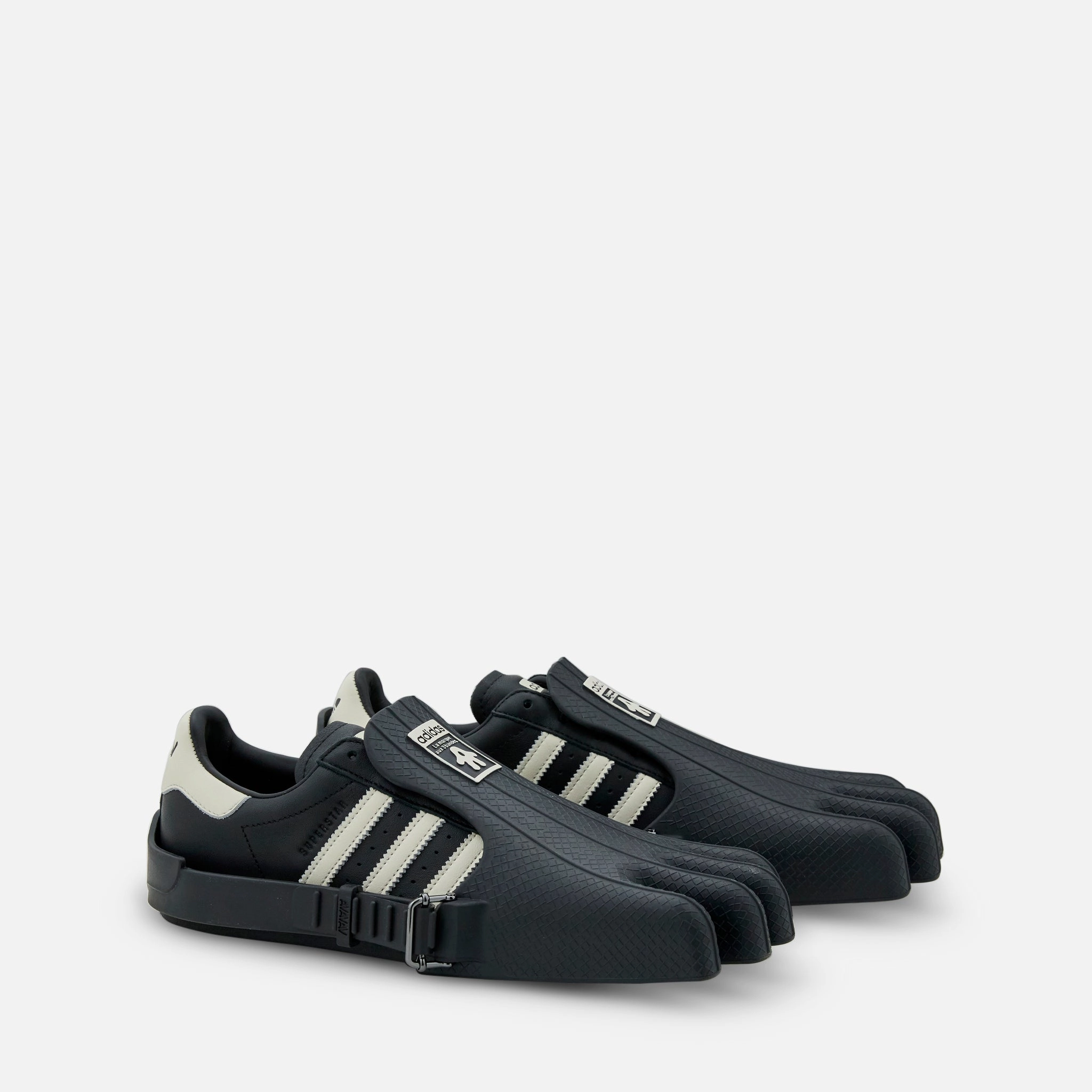 Avavav x Women's Superfinger Superstar Core Black | Cream White | Core Black Adidas Shoes With Print
