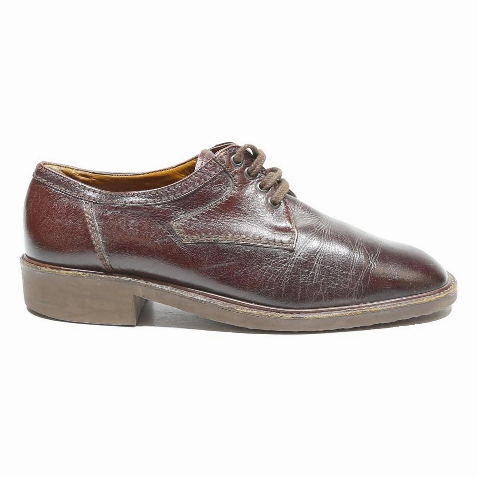 BALLY Mens Leather Brown Lace-Up Shoes UK 8 Classic Formal Footwear Difference Between Oxford And Derby Shoes