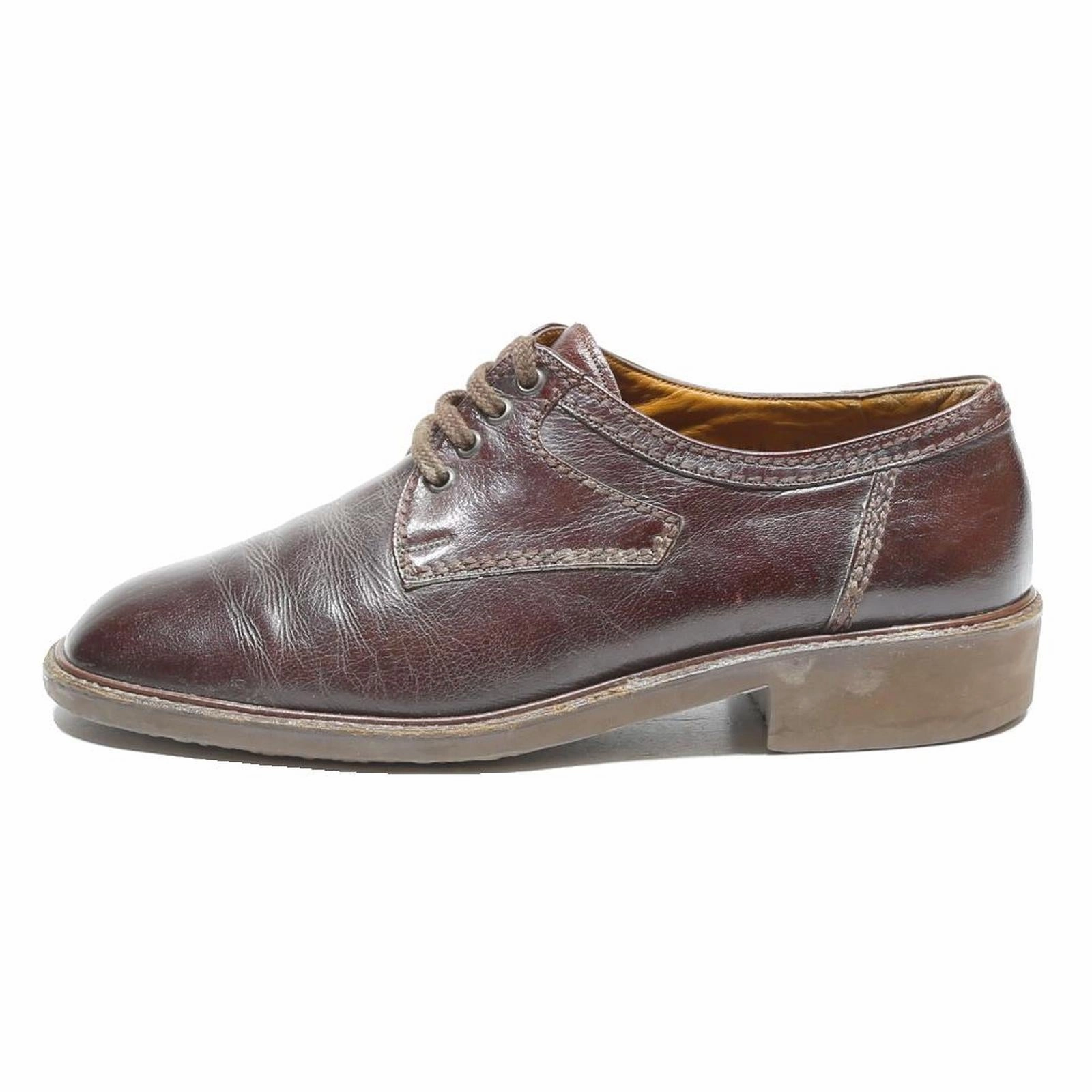 BALLY Mens Leather Brown Lace-Up Shoes UK 8 Classic Formal Footwear Penguin Lace Up Shoes