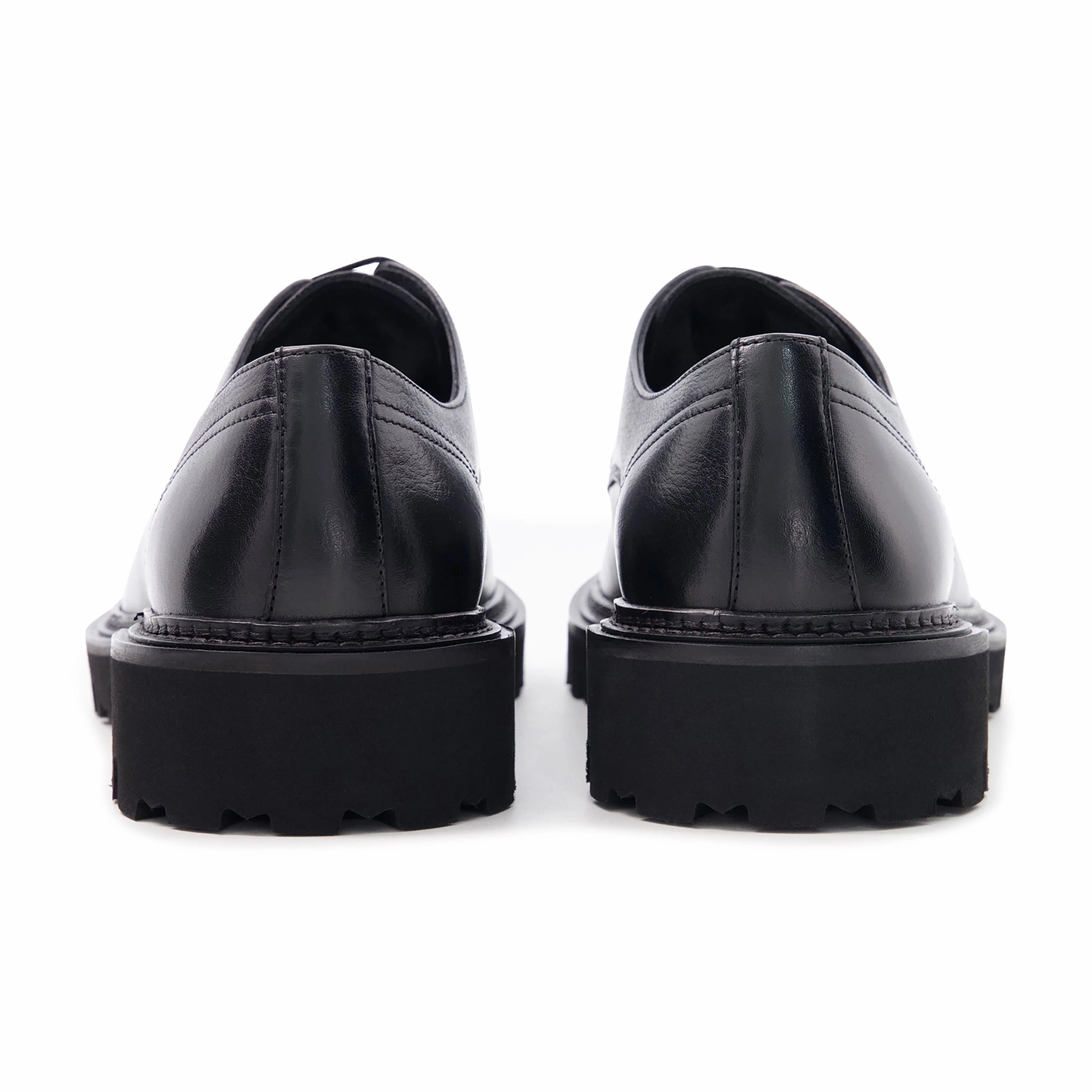 Flat Platform Derby Shoes Barrett Moc Derby // Black