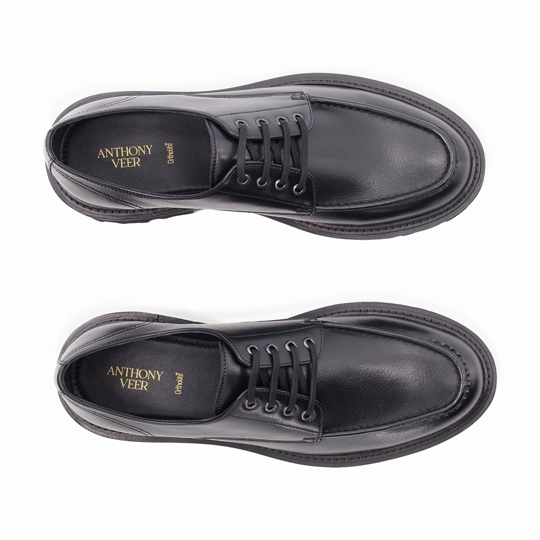 Lace Up Brogue Shoes Barrett Moc Derby // Black
