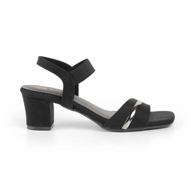 Tresmode Golsi Black Women's Dress Block Heel Sandals High Heels For 11 Year Olds