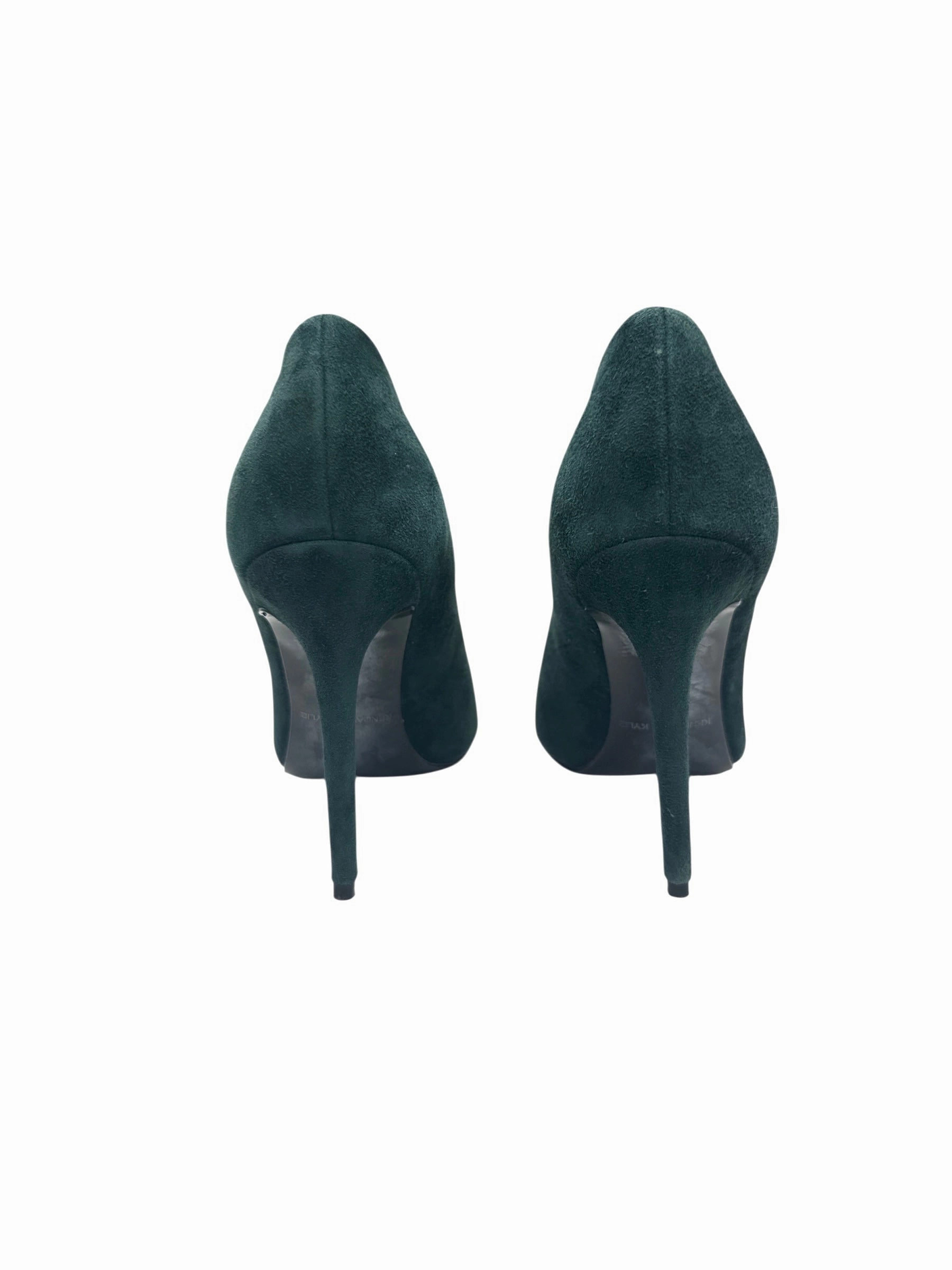 SHOES HEELS STILETTO by    CLOTHES MENTOR In GREEN, Size: 6 7 Inch High Heels No Platform