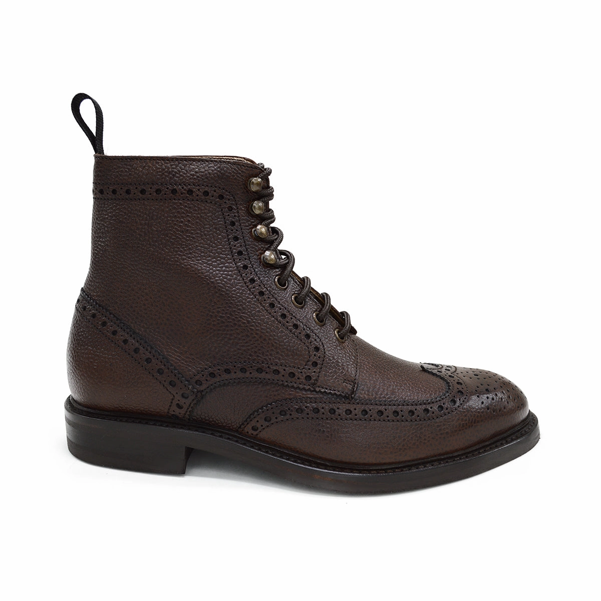 Berwick 1707 Brogue Boot (322) - Dark Brown Mountain Derby Shoes