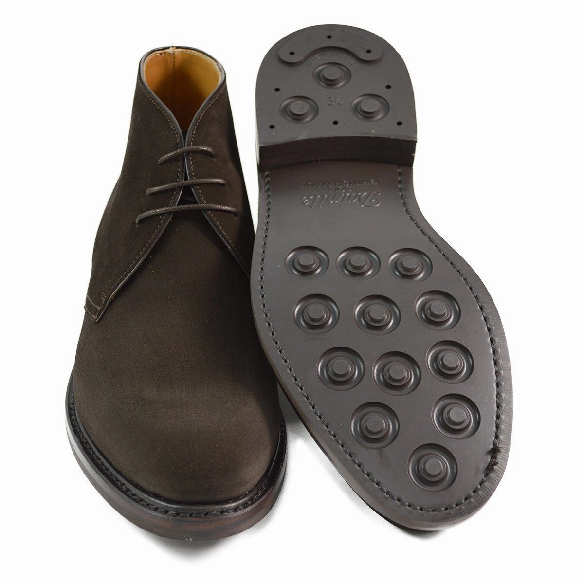 Berwick 1707 Chukka Boot (320) - Dark Brown Suede Lightweight Lace Up Shoes