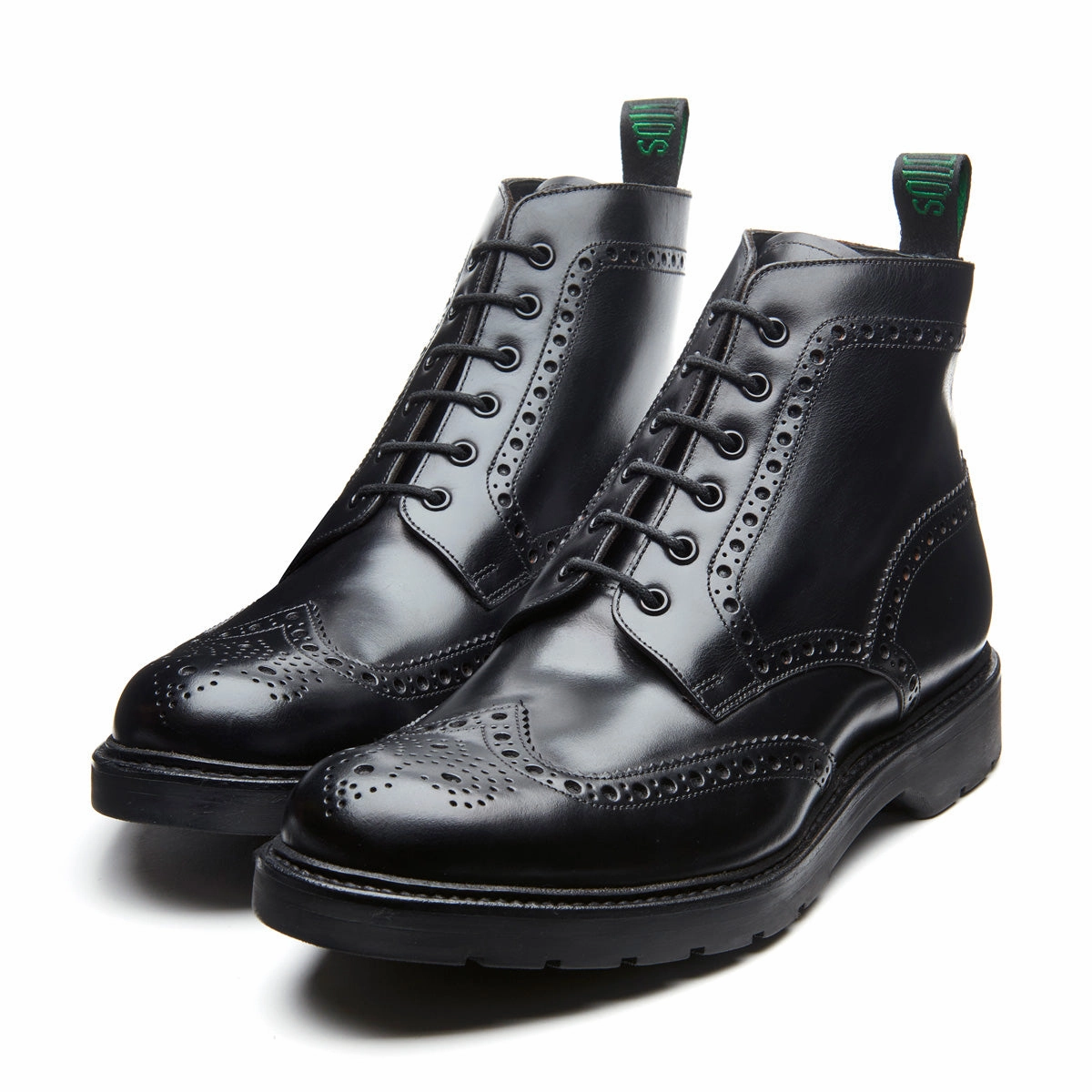 Black Calf 6 Eye Derby Brogue Boot Water Shoes