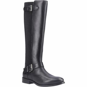 Black Daphne Long Boots Knee High Boots Short Shaft