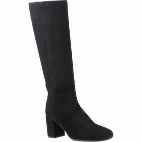 Leather Knee High Low Heel Black Oprah Long Boots