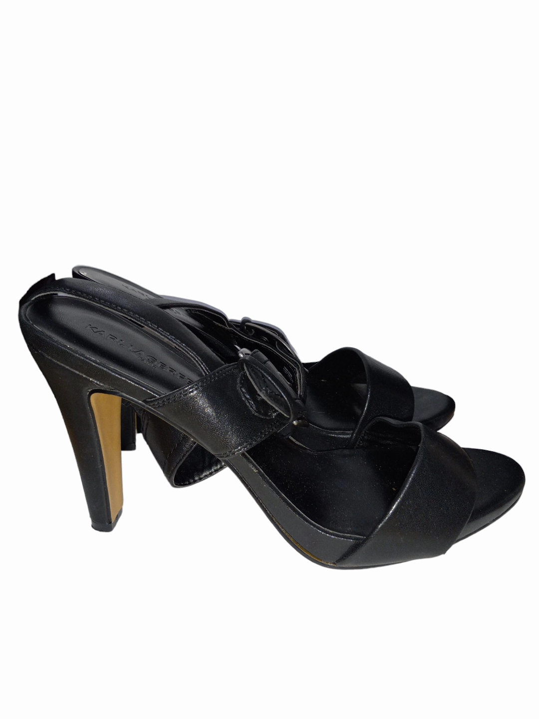 Black Shoes Heels Stiletto Karl Lagerfeld, Size 9 Bootie Heel Shoes