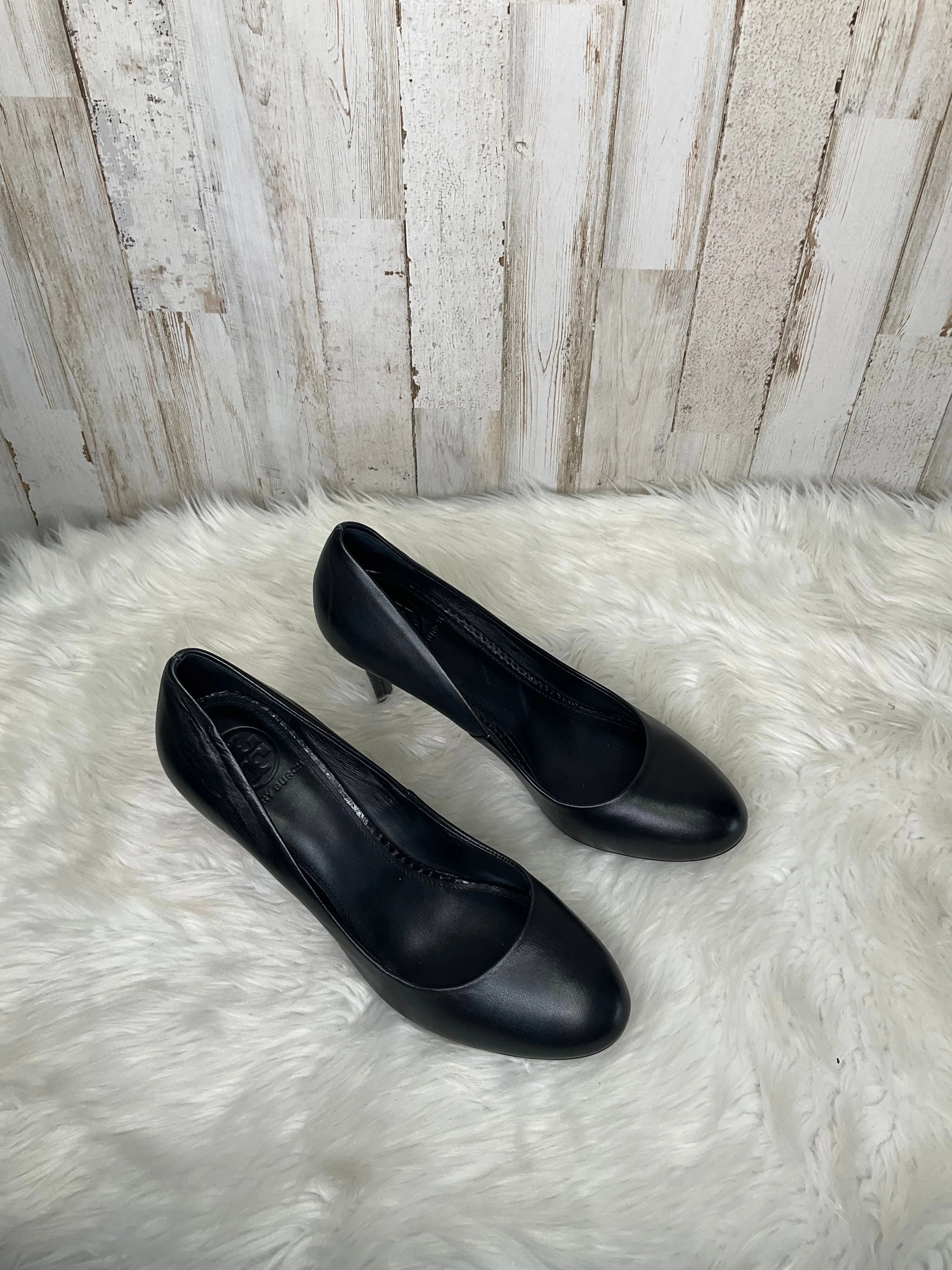 Heels Width Black Shoes Heels Stiletto Tory Burch, Size 8