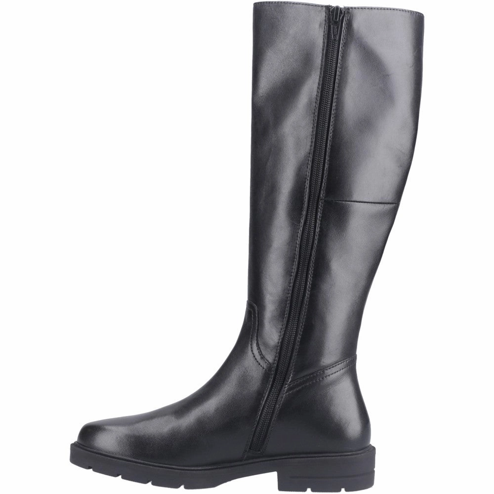 Black Tallulah Long Boots Vegan Knee High Winter Boots