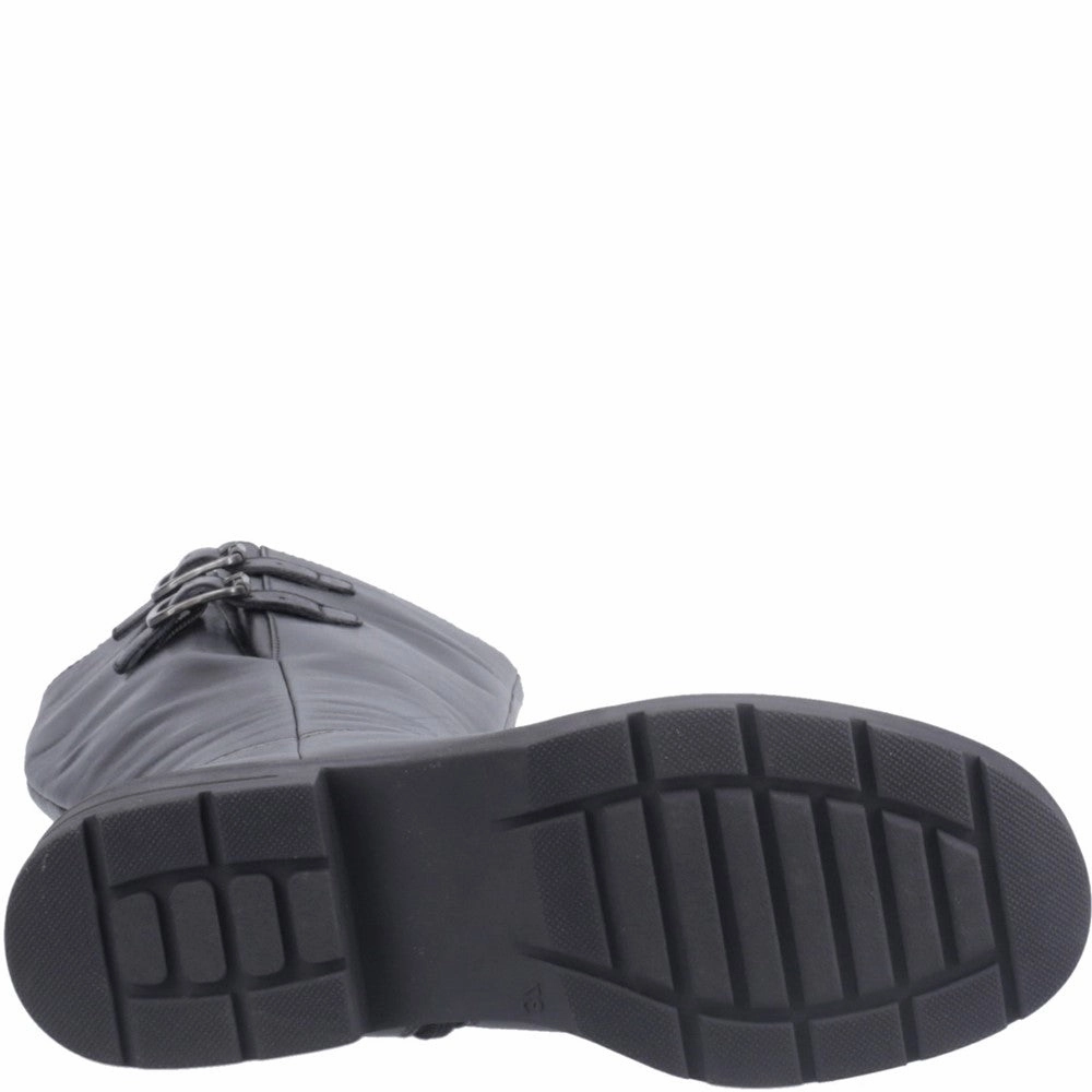 Black Tallulah Long Boots Calf Fitting Knee High Boots