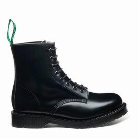 Road Lace-up Waterproof Shoe Black Vegan Hi-Shine 8 Eye Derby Boot