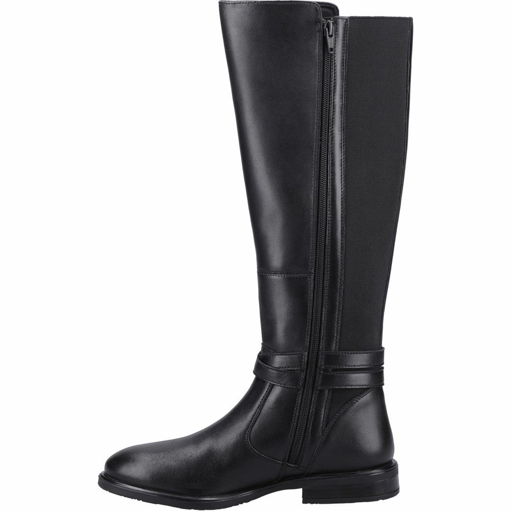 Black Victoria Long Boots High Knee Flat Boots