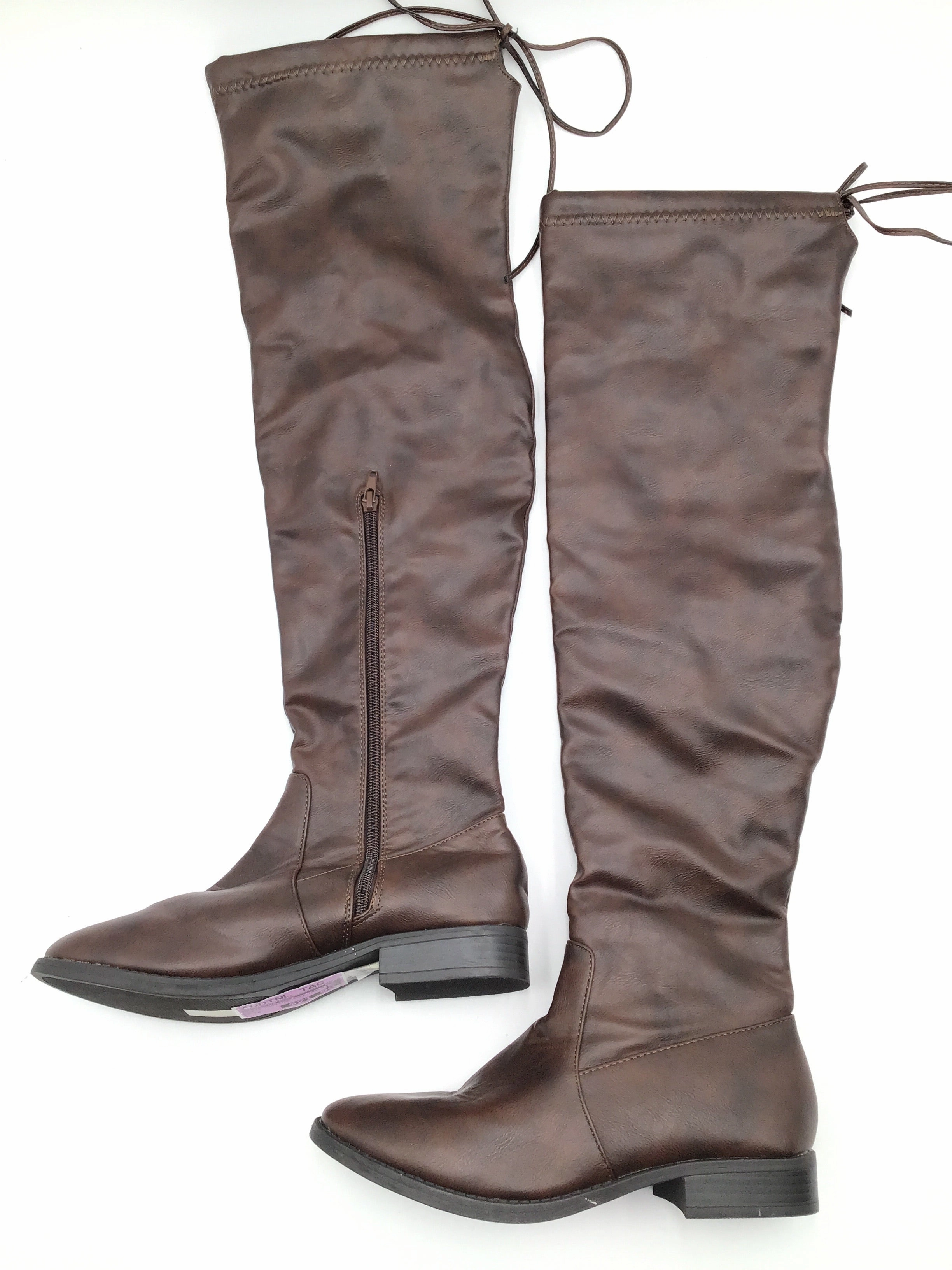 Hiking Boots Boots Boots Over-the-knee Heels By Charlotte Russe In Brown, Size: 8