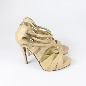 PeepToe Beige High Heels Jenni Rivera High Heels