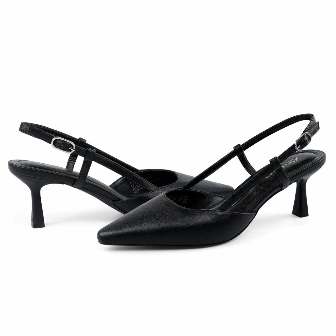 JENN ARDOR Slingback Kitten Heels for Women  2.36" Pointed Toe Dress Pumps with Buckle Strap Tennis Shoes With A High Heel