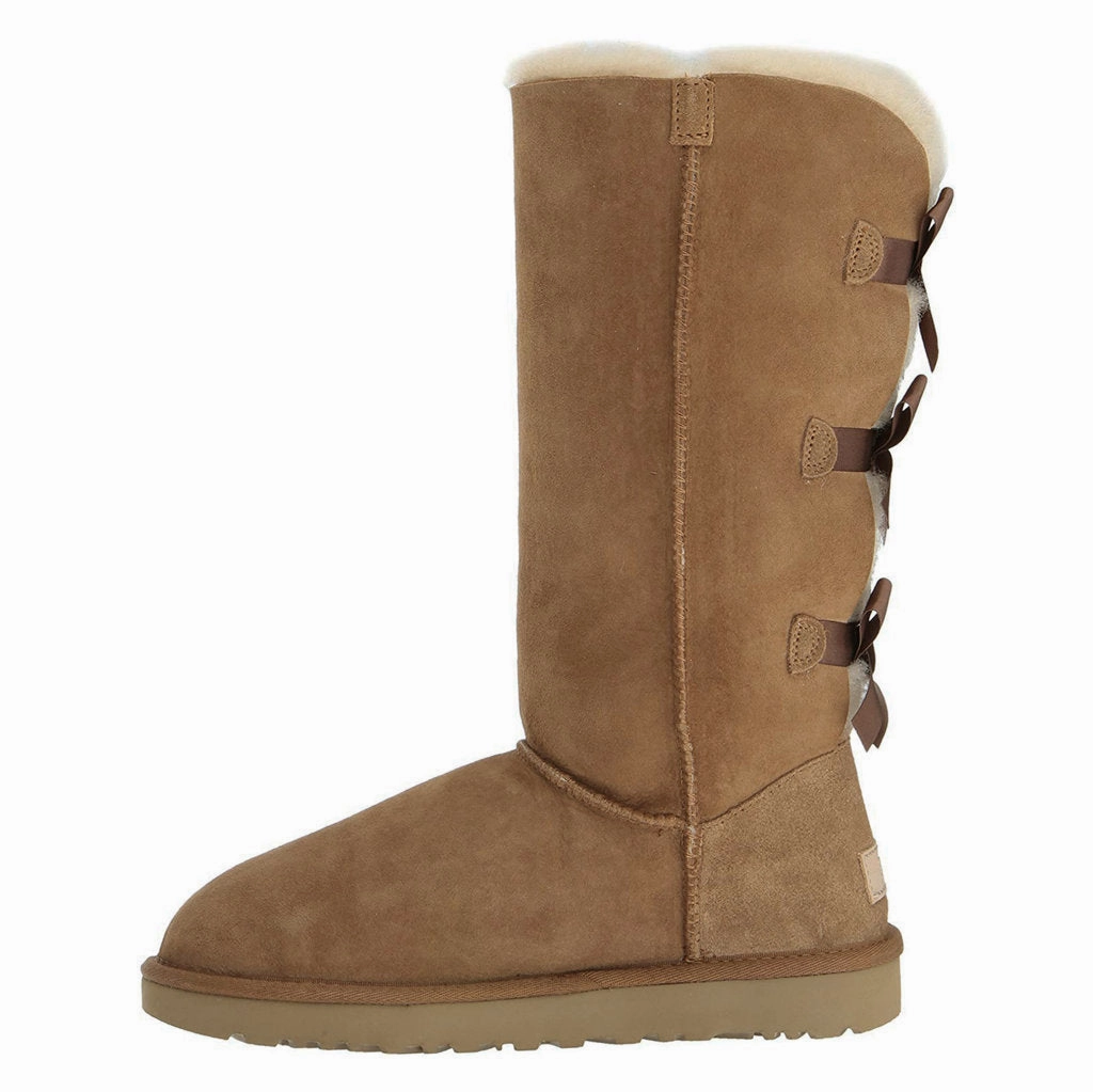 Indiana Jones Boots Ugg Bailey Bow II Water Resistant Suede Sheepskin Women's Tall Winter Boots