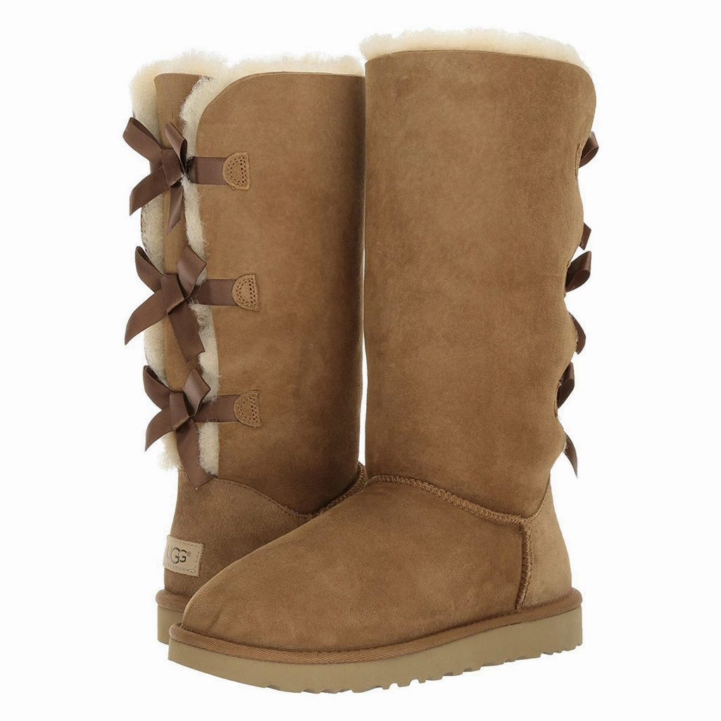 Vince Camuto Wide Calf Boots Ugg Bailey Bow II Water Resistant Suede Sheepskin Women's Tall Winter Boots