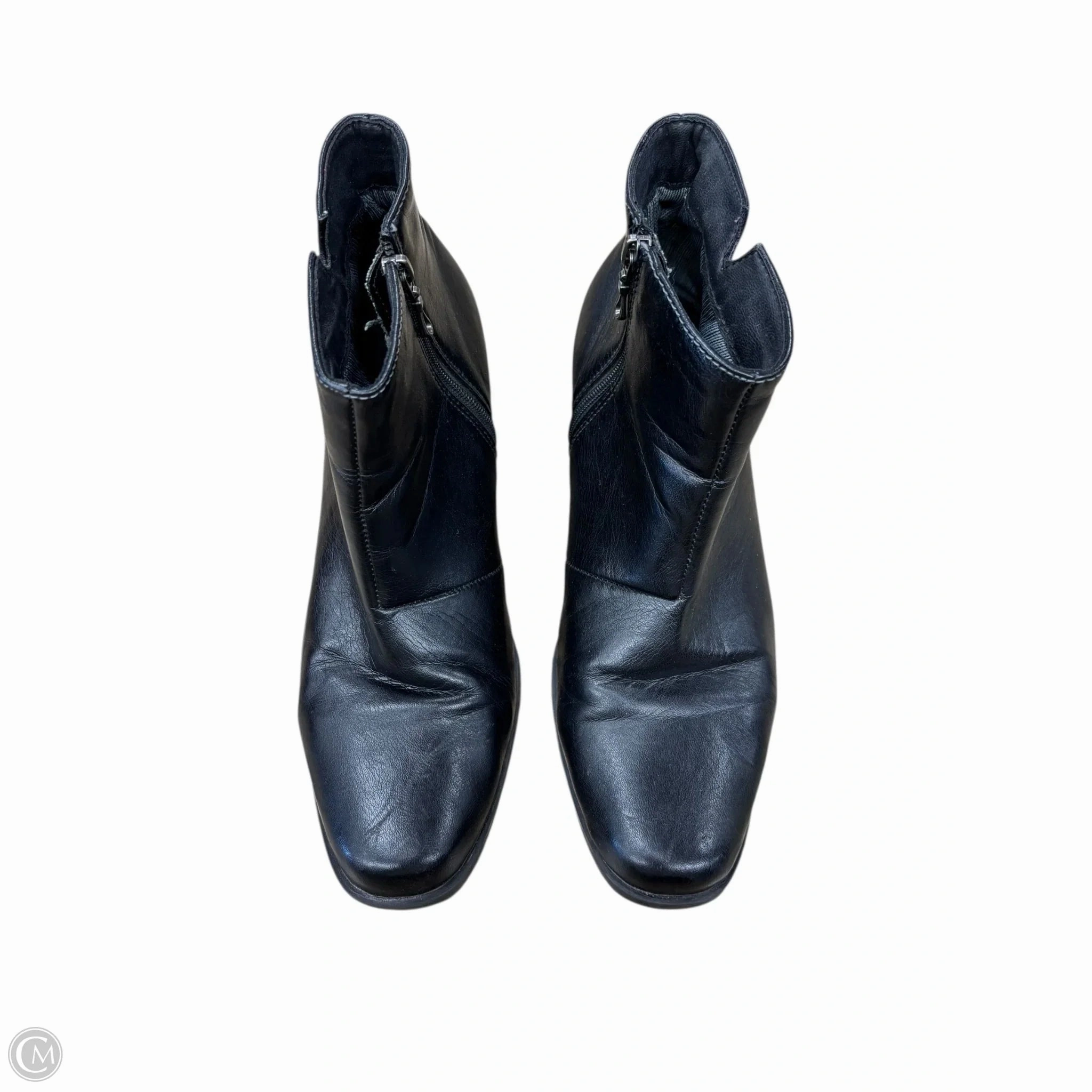 Snap Ankle Boots Boots Ankle Flats By Sporto In Black, Size: 8