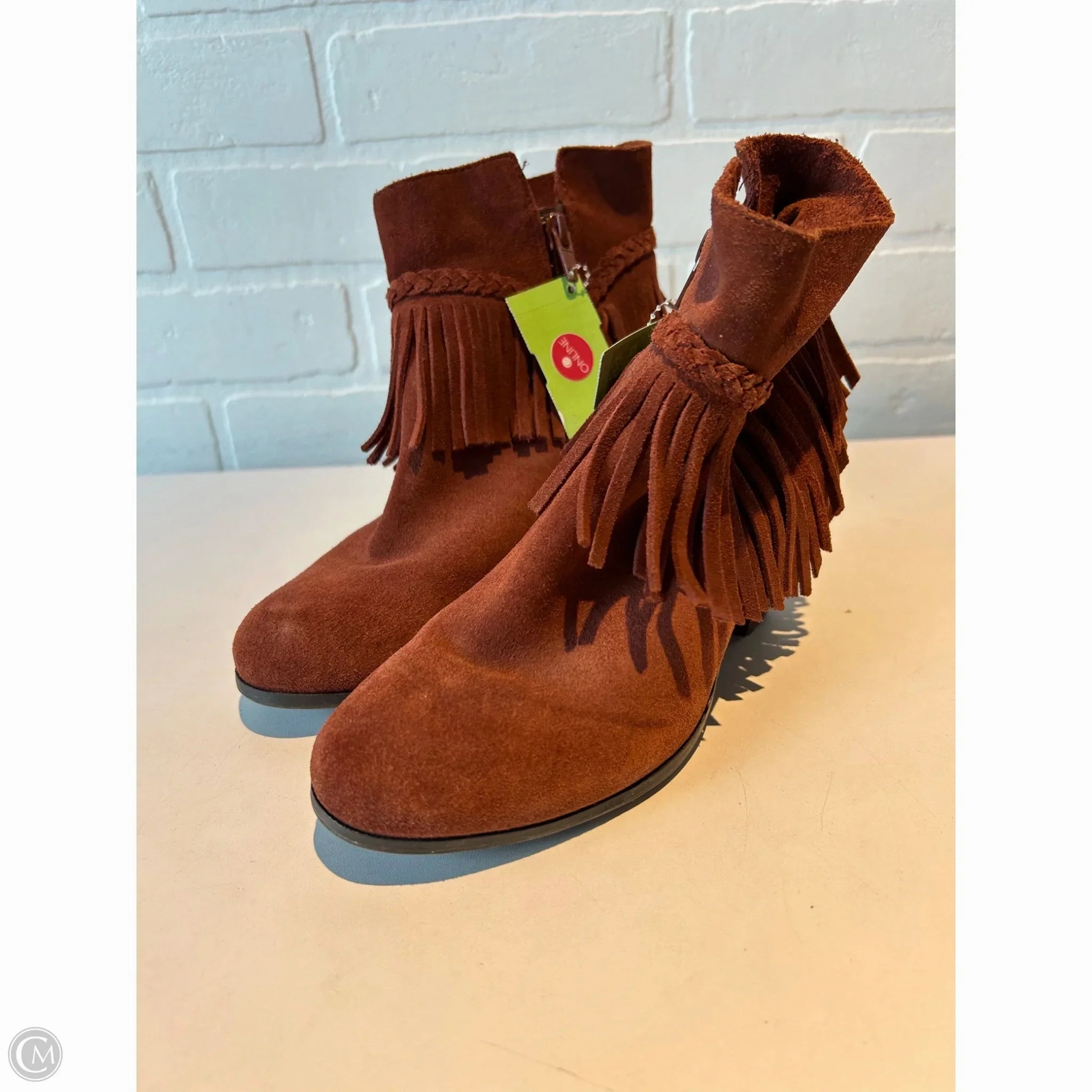 Long High Heels Boots Ankle Heels By Gianni Bini In Brown, Size: 5.5