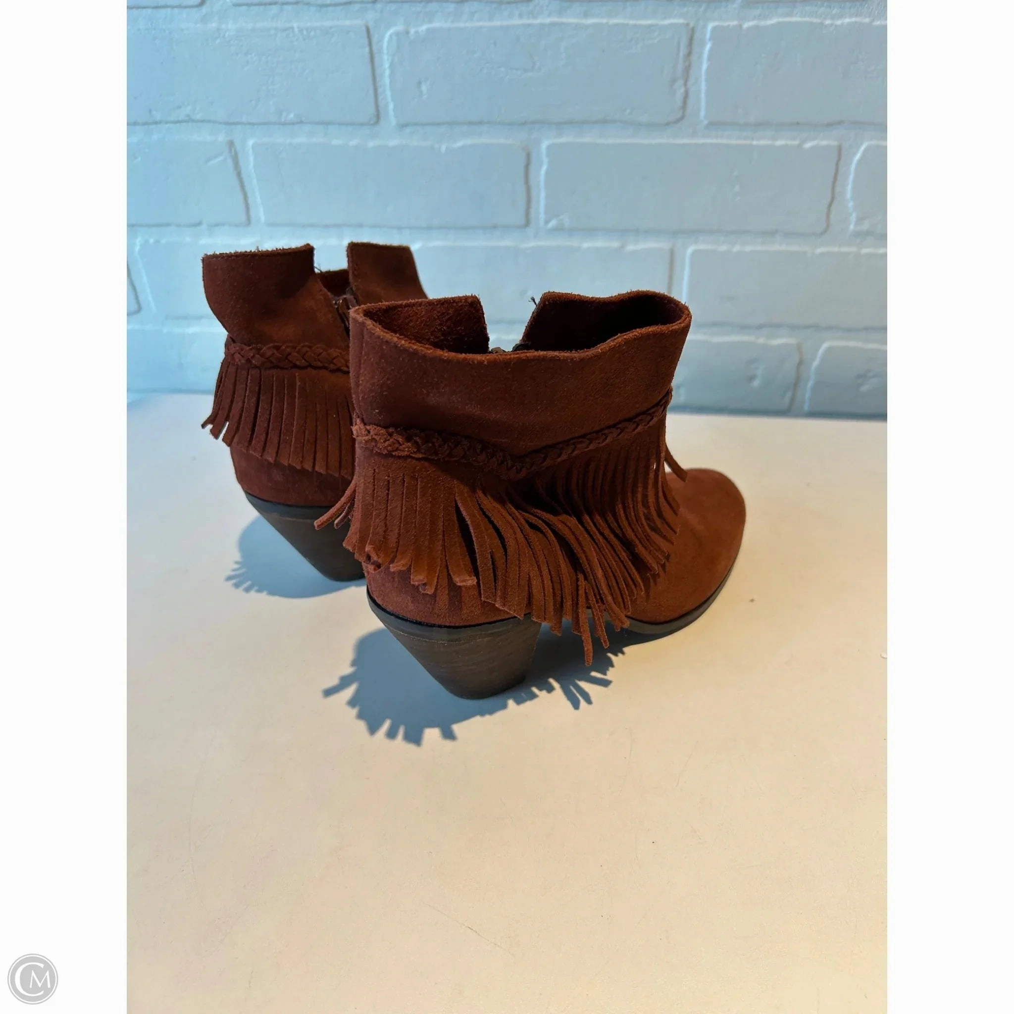 Boots Ankle Heels By Gianni Bini In Brown, Size: 5.5 High Thigh Heels