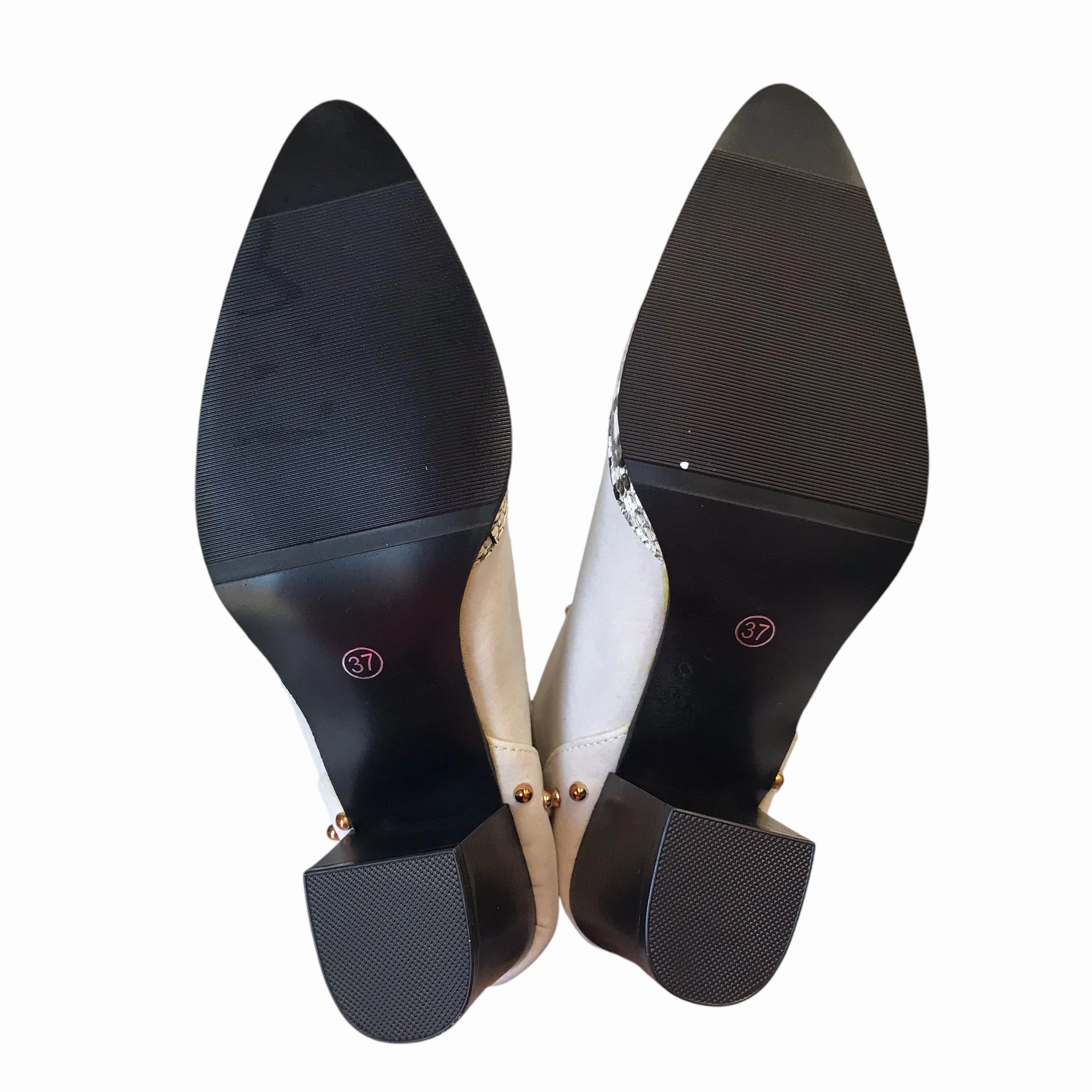 High Heeled Loafers For Sale Boots Ankle Heels In Grey, Size:6.5