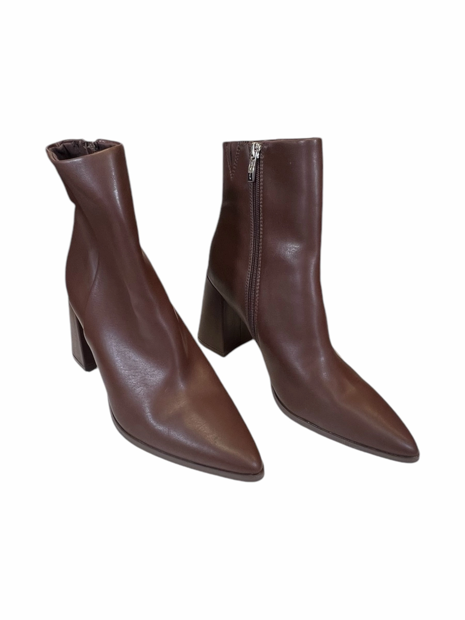 Comfortable Cowboy Boots Boots Mid-calf Flats By Clothes Mentor In Brown, Size: 10