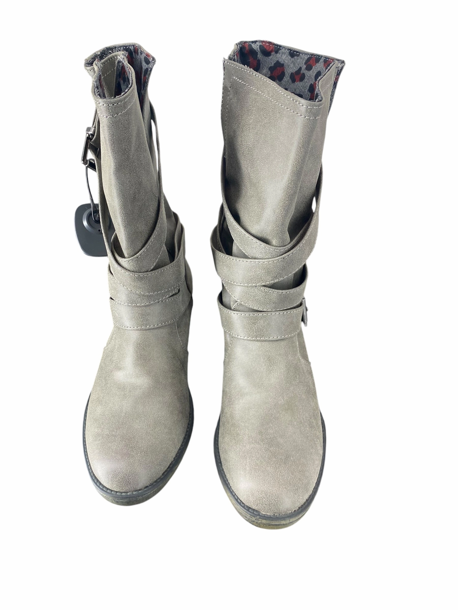 Boots Mid-calf Flats By Rocket Dogs In Grey, Size: 8.5 Boots That Are On Sale
