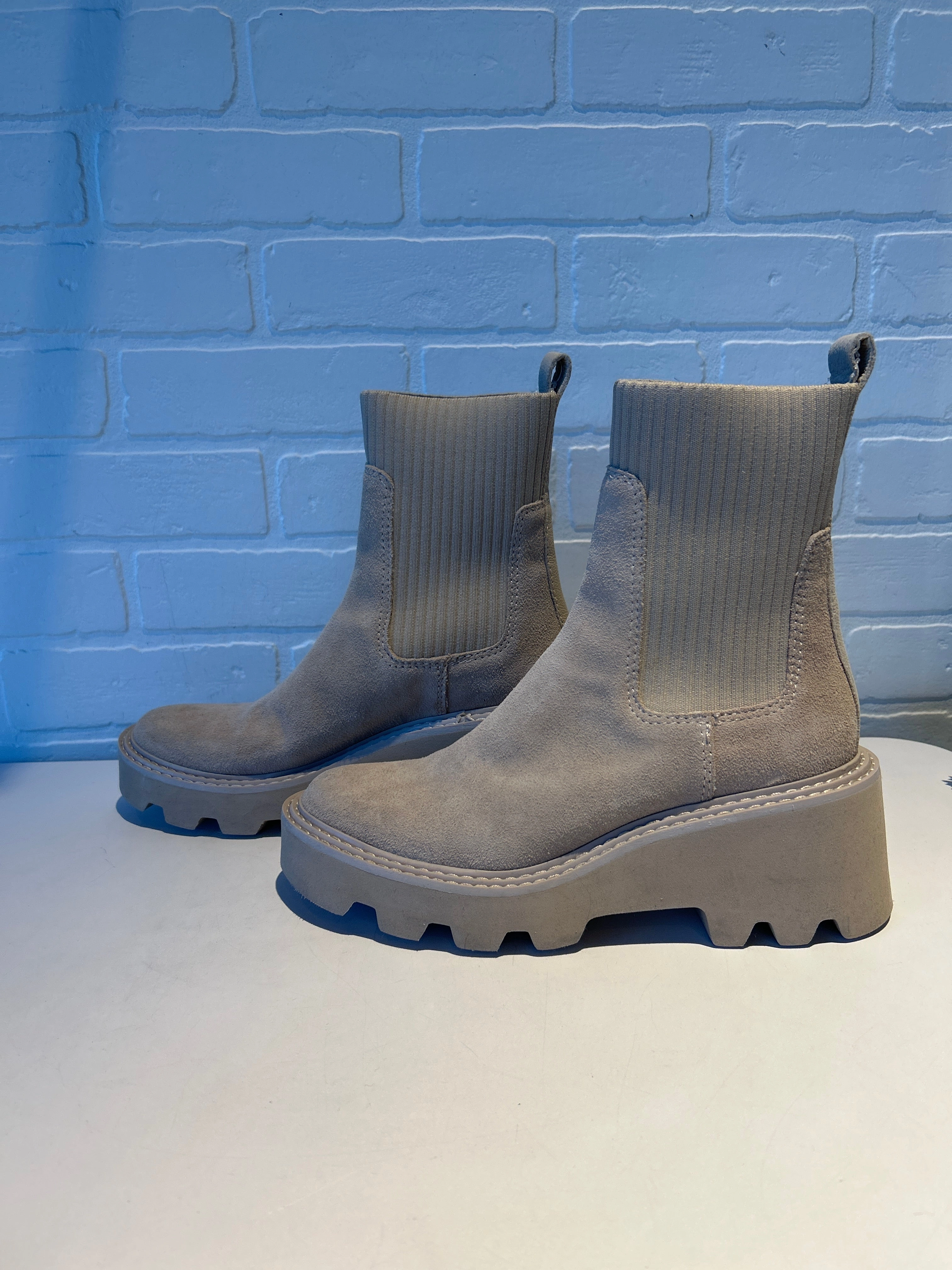 Boots Mid-calf Heels By Dolce Vita In Cream, Size: 8.5 Cowboy Dress Boots