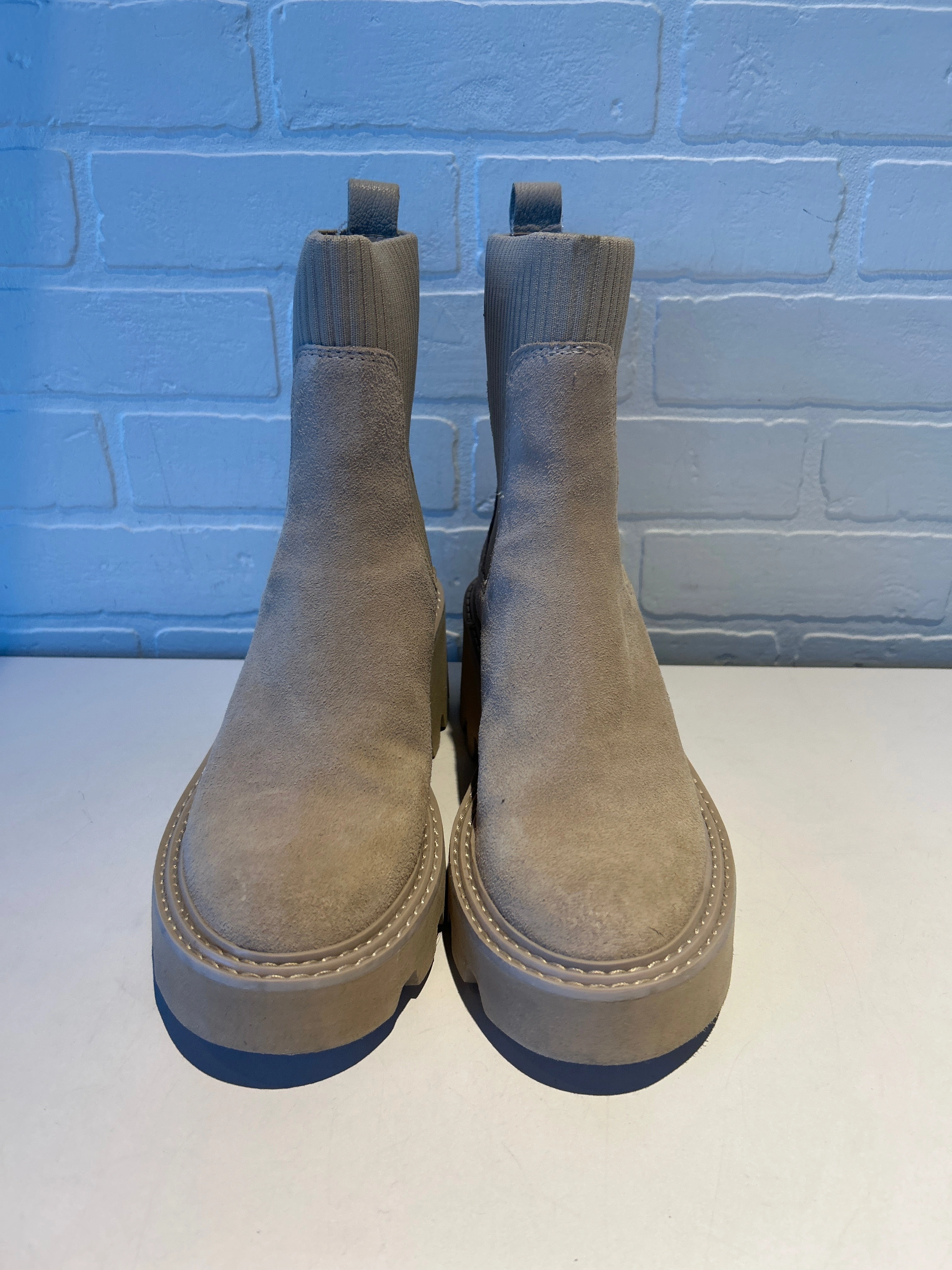 Yeehaw Cowboy Boots Boots Mid-calf Heels By Dolce Vita In Cream, Size: 8.5