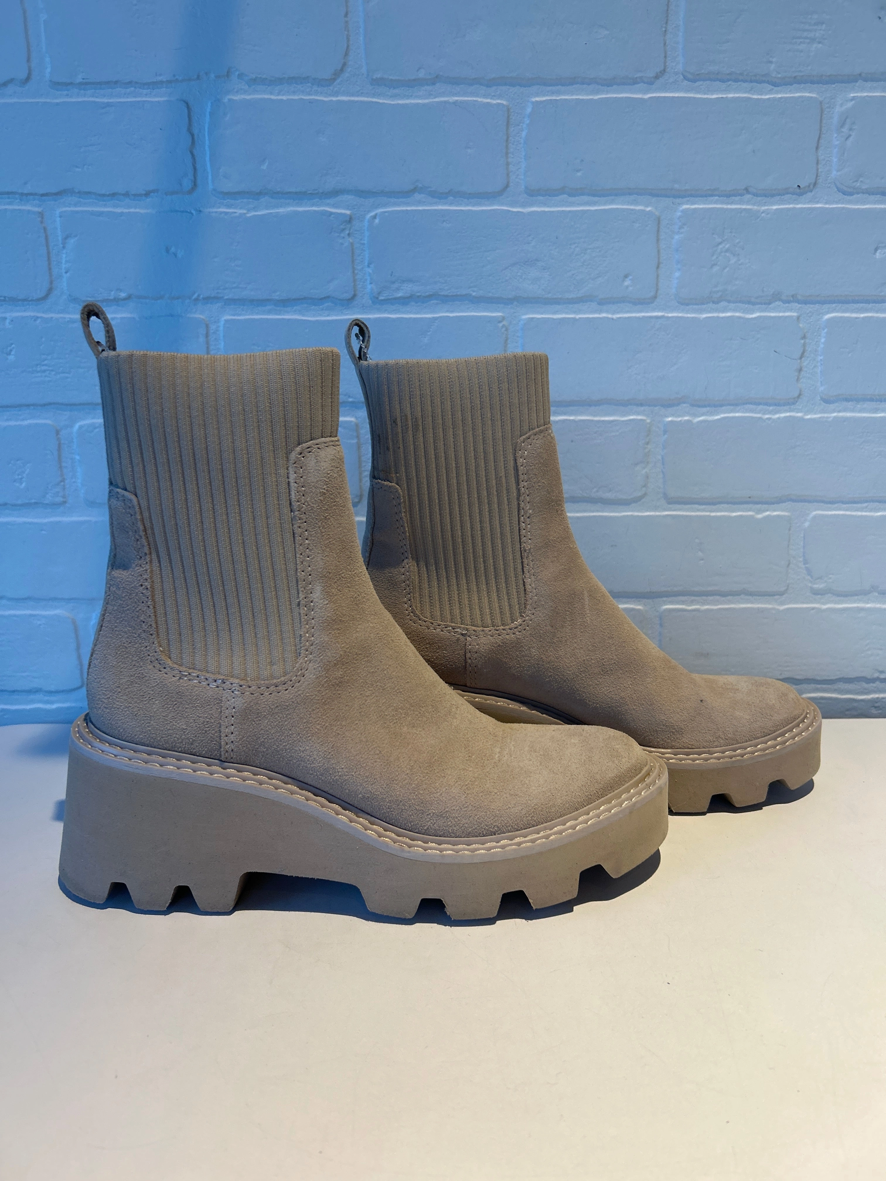 Cowboy Boots Fashion Boots Mid-calf Heels By Dolce Vita In Cream, Size: 8.5