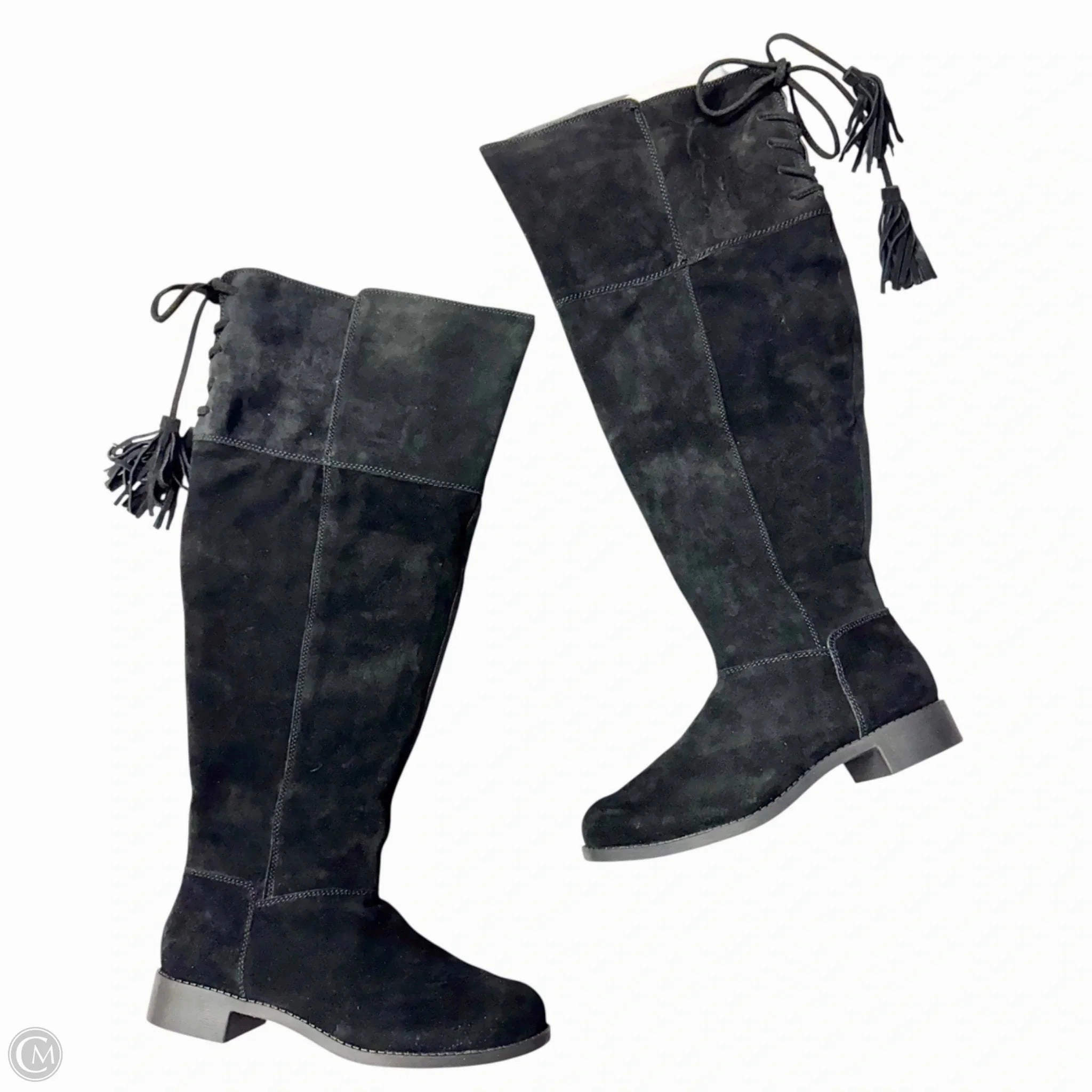 Boots Over-the-knee Flats By Torrid In Black, Size: 10 Dress Outfit With Cowboy Boots