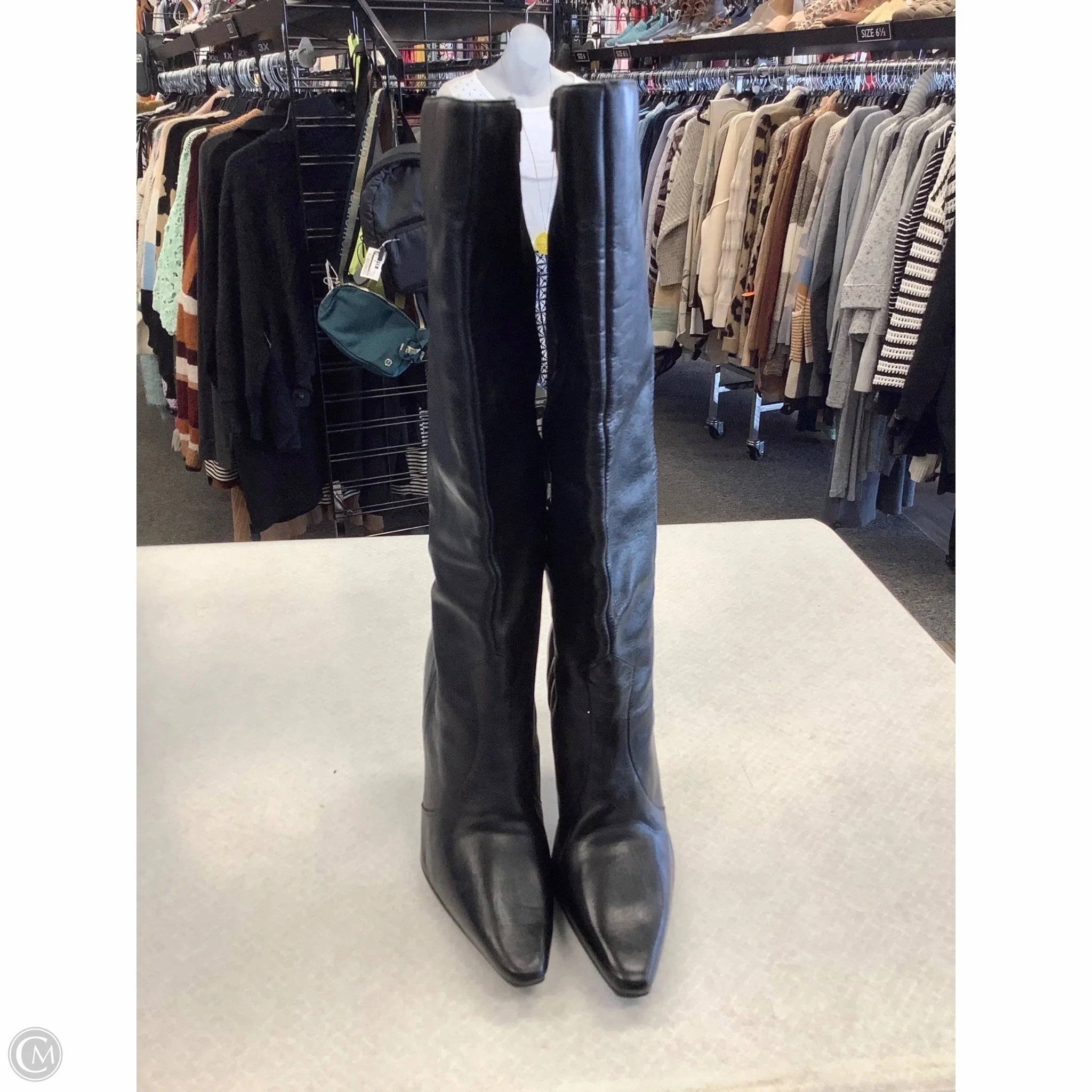 Boots Over-the-knee Heels By Chinese Laundry In Black, Size: 10 Cordovan Boots