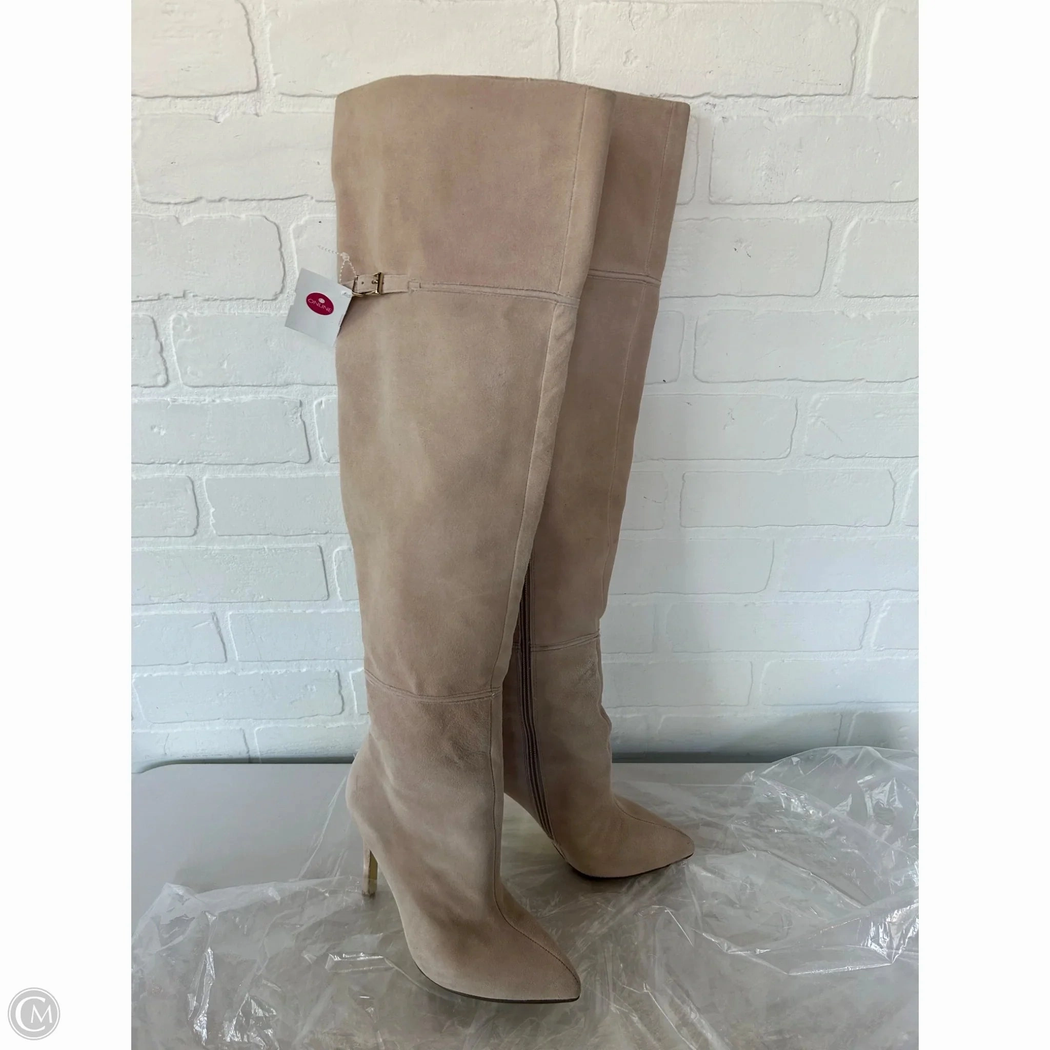 Duck Boots Boots Over-the-knee Heels By Chinese Laundry In Pink, Size: 6