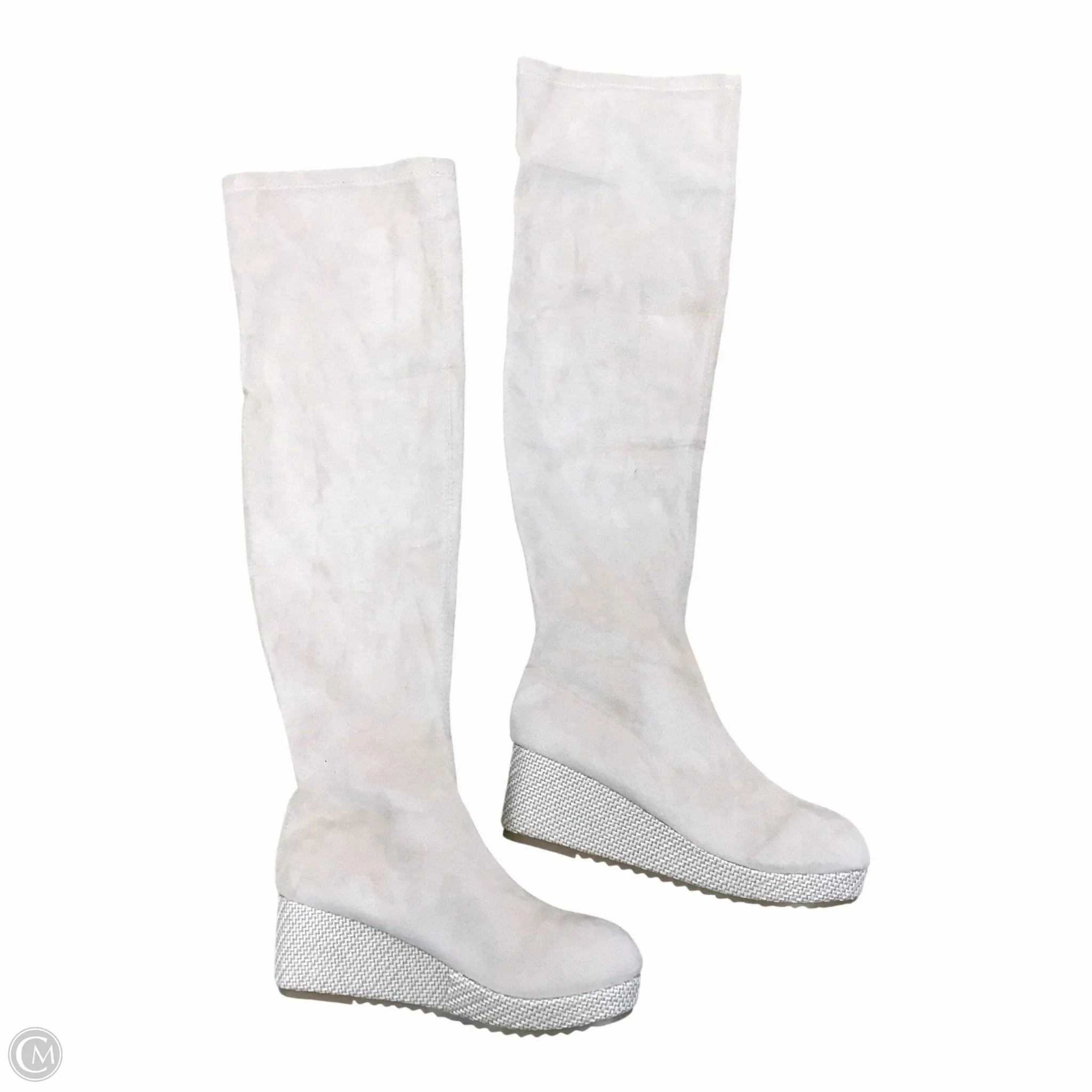 Oak Street Boots Boots Over-the-knee Heels By Clothes Mentor In Cream, Size: 9.5