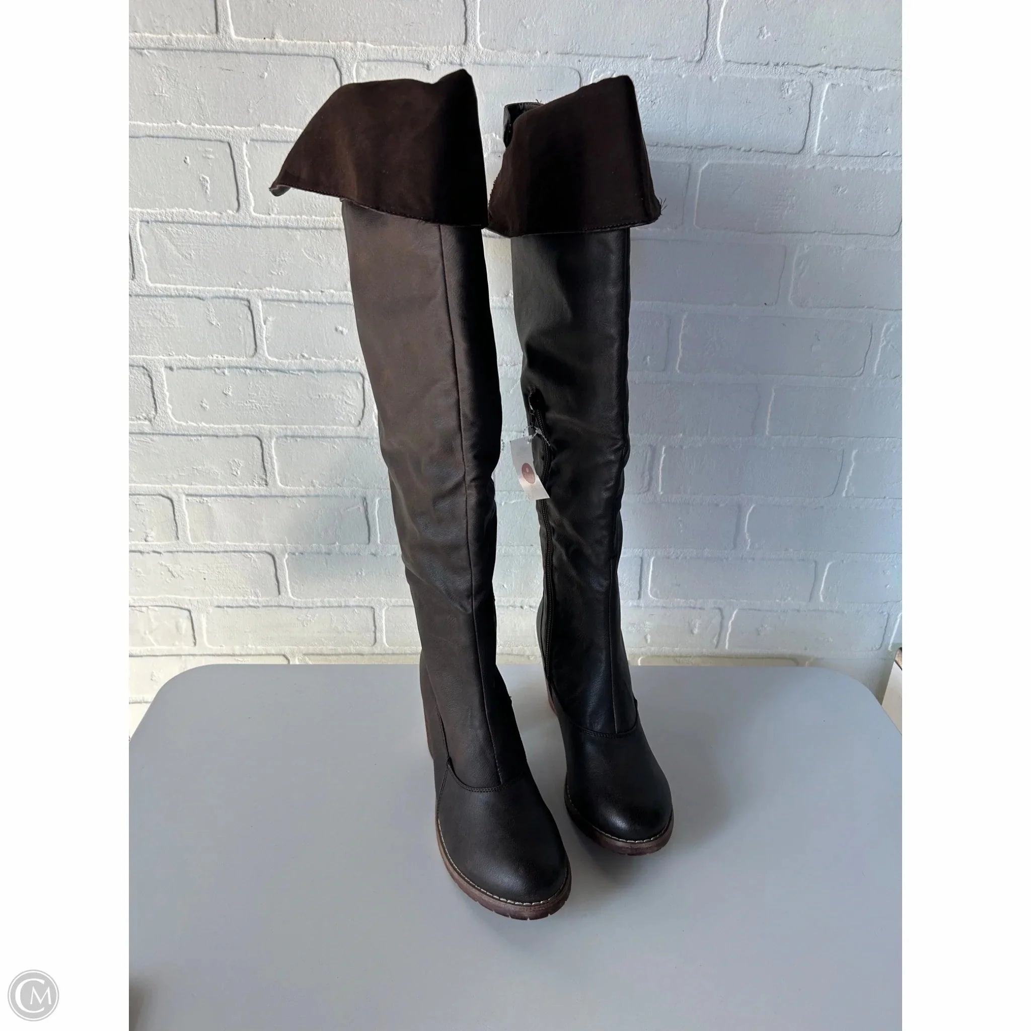 Boots Over-the-knee Heels By Muk Luks In Bronze, Size: 9 Cloud Tactical Boots