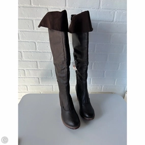 Wide Work Boots Boots Over-the-knee Heels By Muk Luks In Bronze, Size: 9