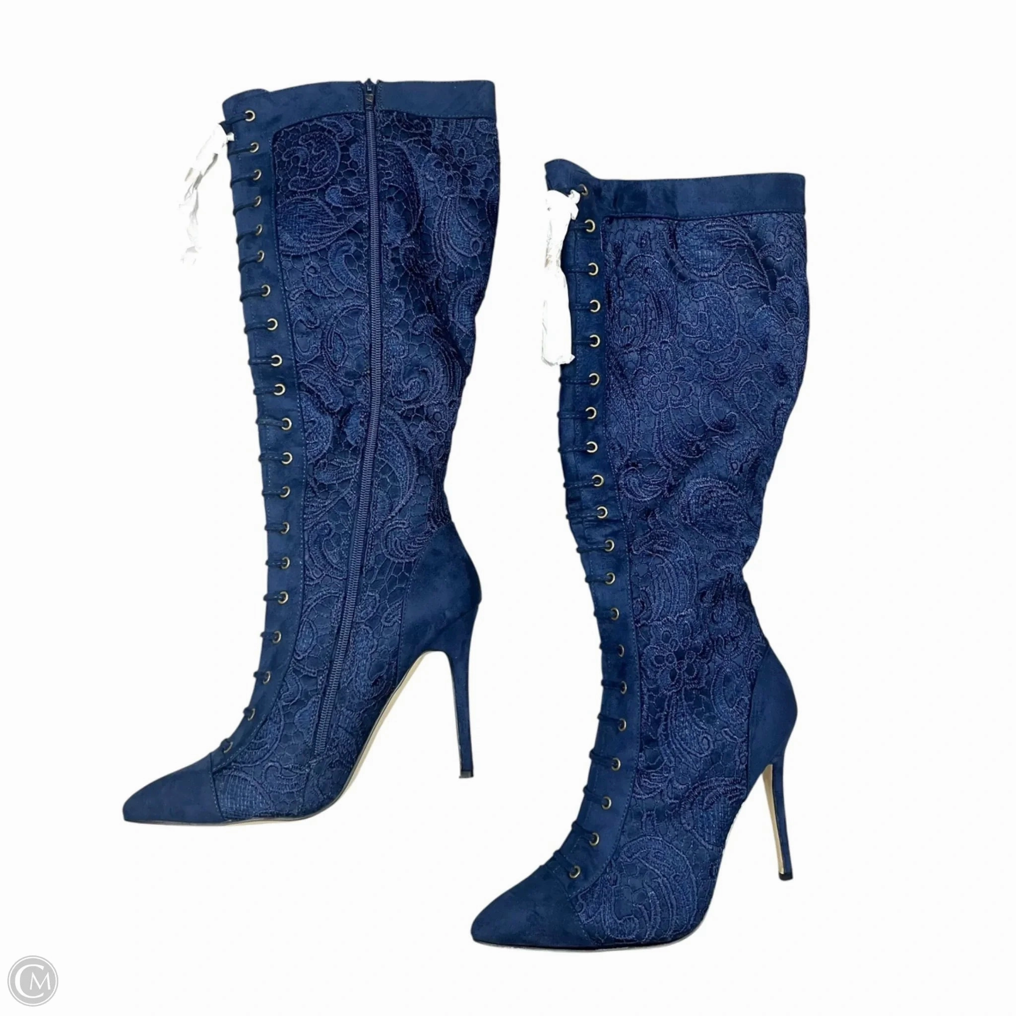 Vince Camuto Boots Boots Over-the-knee Heels By Shoedazzle In Blue, Size: 11