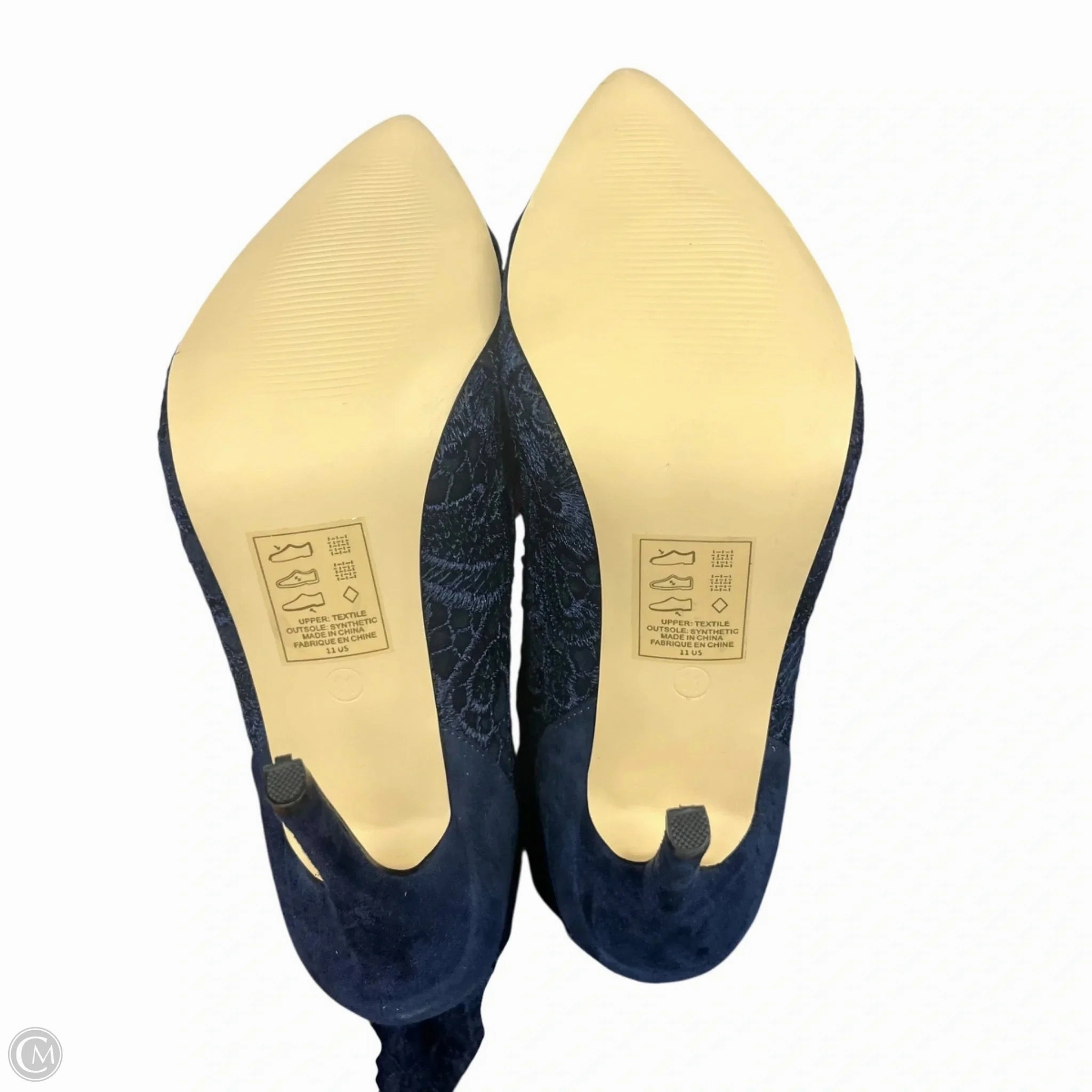 Boots Over-the-knee Heels By Shoedazzle In Blue, Size: 11 Knee High Platform Boots