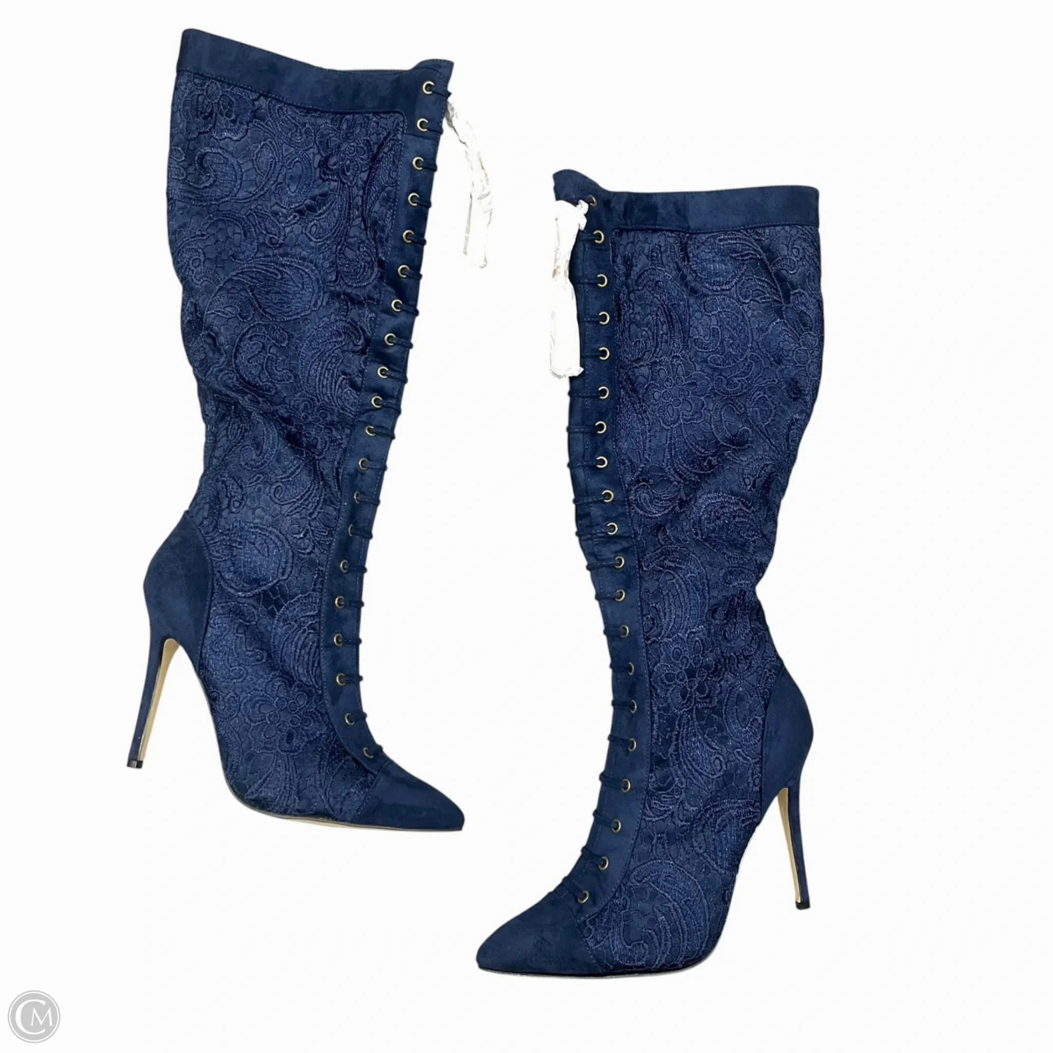 Boots Over-the-knee Heels By Shoedazzle In Blue, Size: 11 Outlets Boots