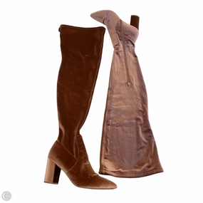 Boots Over-the-knee Heels By Smash Shoes In Bronze, Size: 10 Motorcycle Boots For Sale