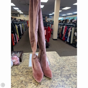 Snow Boots Waterproof Boots Over-the-knee Heels By Steve Madden In Pink, Size: 7